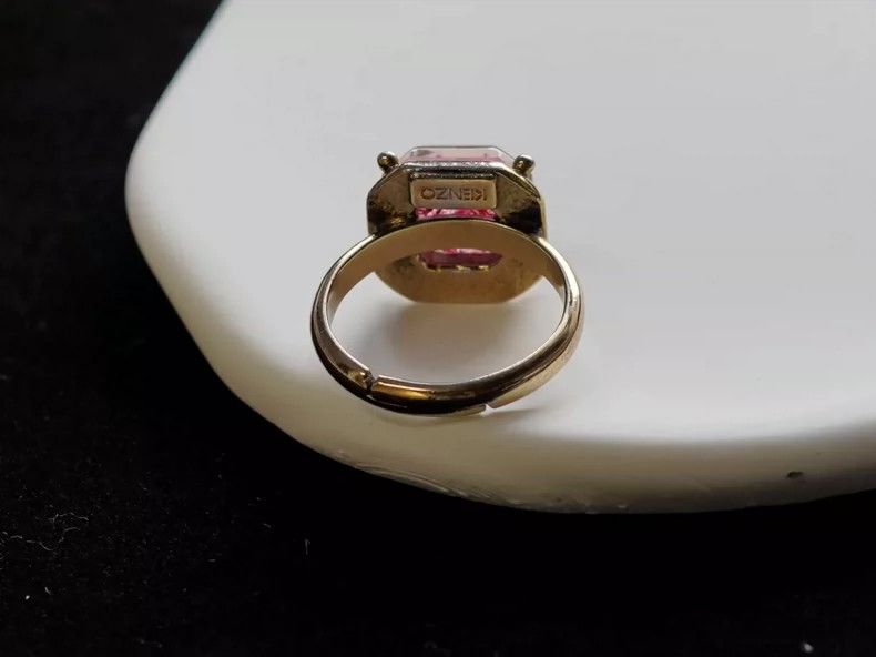 Kenzo KENZO Pink rose relief ring Size ONE SIZE - 3 Thumbnail
