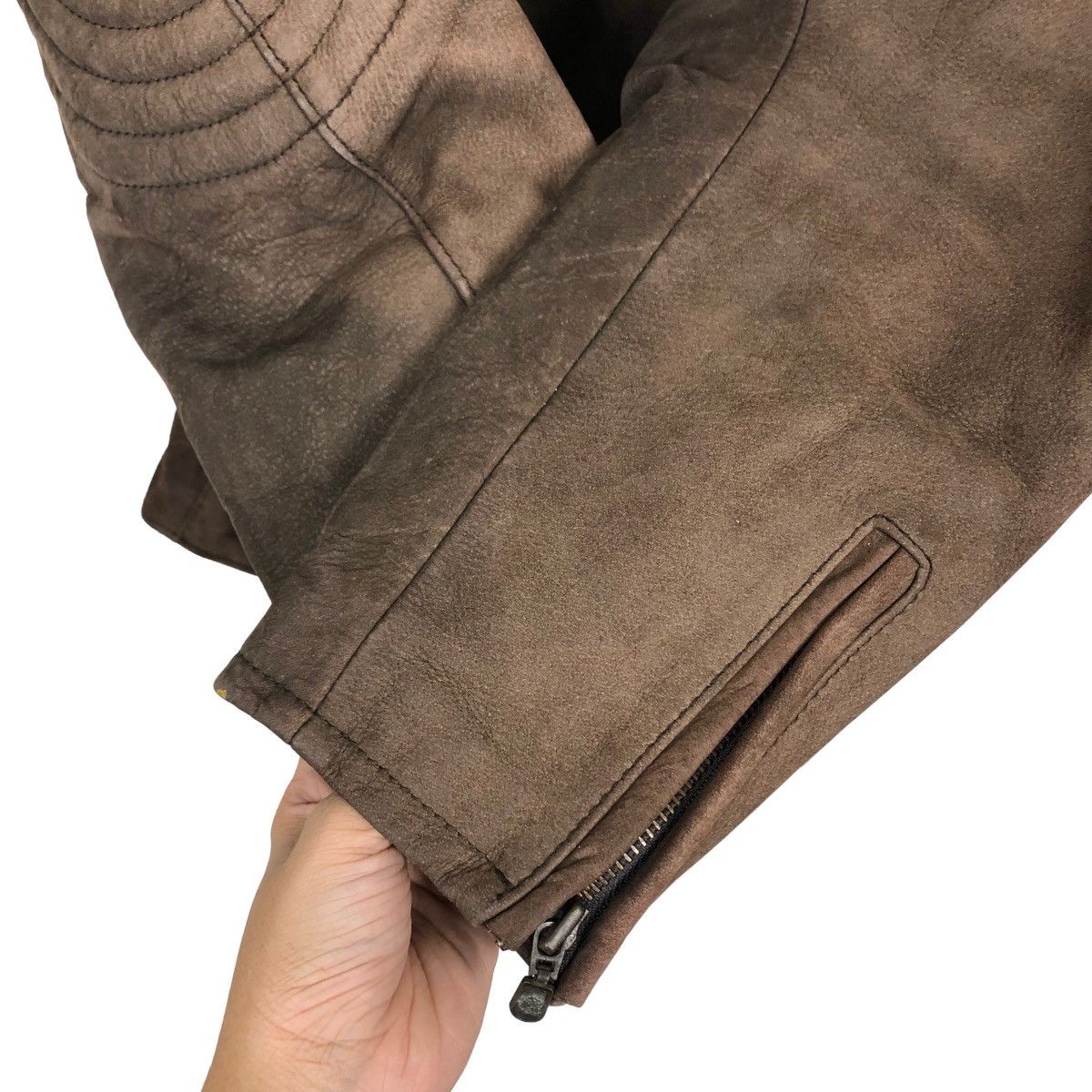 Genuine Leather 🔥Genuine Leather Bomber Jacket Double Breast Spirit Motors Size US M / EU 48-50 / 2 - 12 Thumbnail