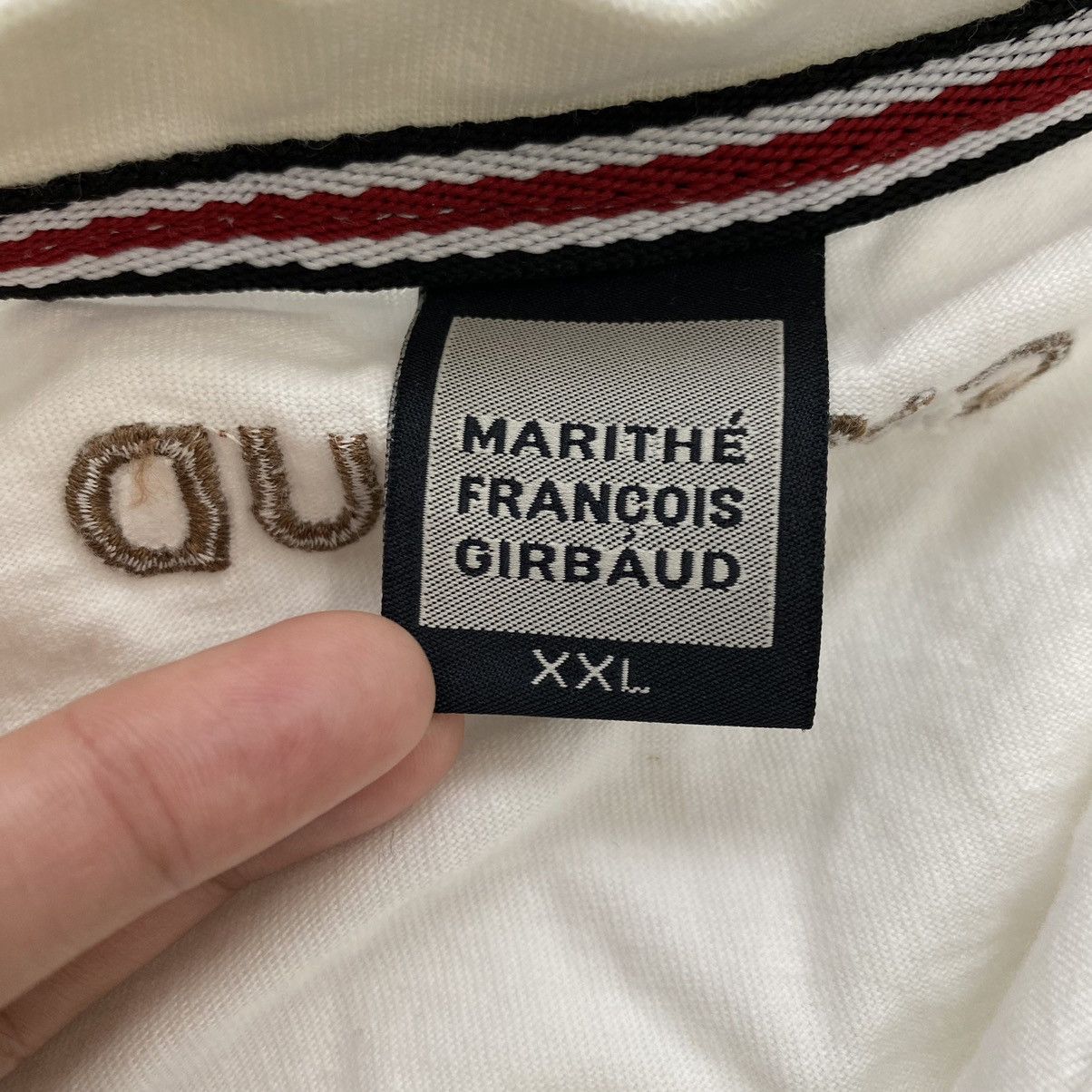 Marithe + Francois Girbaud MARITHÉ FRANÇOIS GIRBAUD Embroidered Brand Oversize White Size US XXL / EU 58 / 5 - 5 Thumbnail