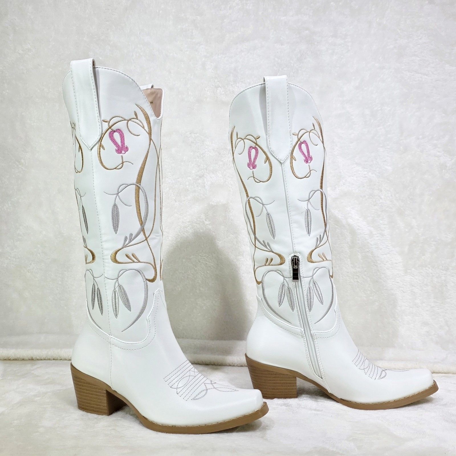 Other Lily Bell Embroidery Country Western Cowgirl Calf Knee Boots Size US 8.5 / IT 38.5 - 5 Thumbnail