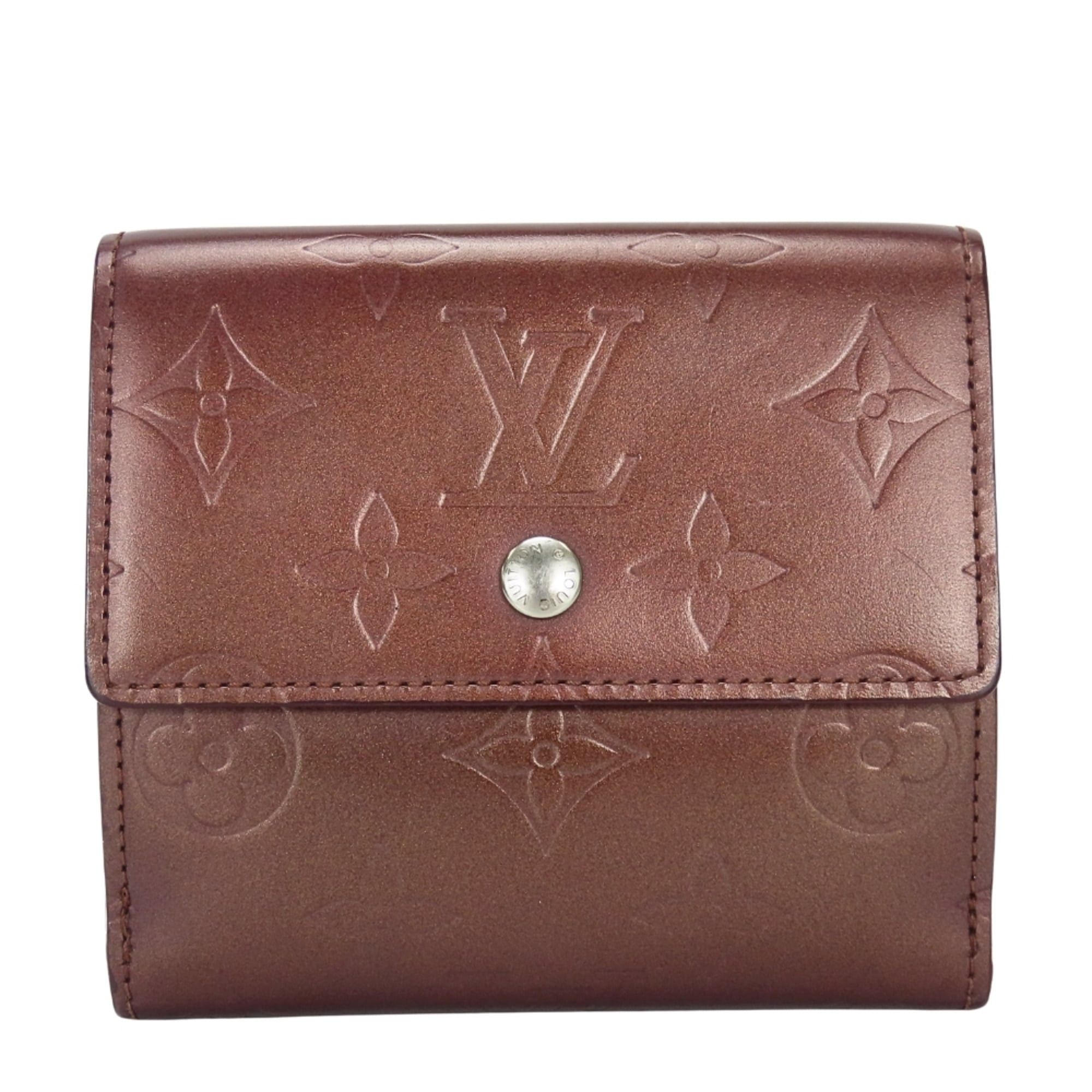 Louis Vuitton Louis Vuitton Tri-fold Wallet Porte Monnaie Billet Carte Credit M65116 Monogram Mat Violet Bordeaux Women's LOUIS VUITTON Size ONE SIZE - 1 Thumbnail