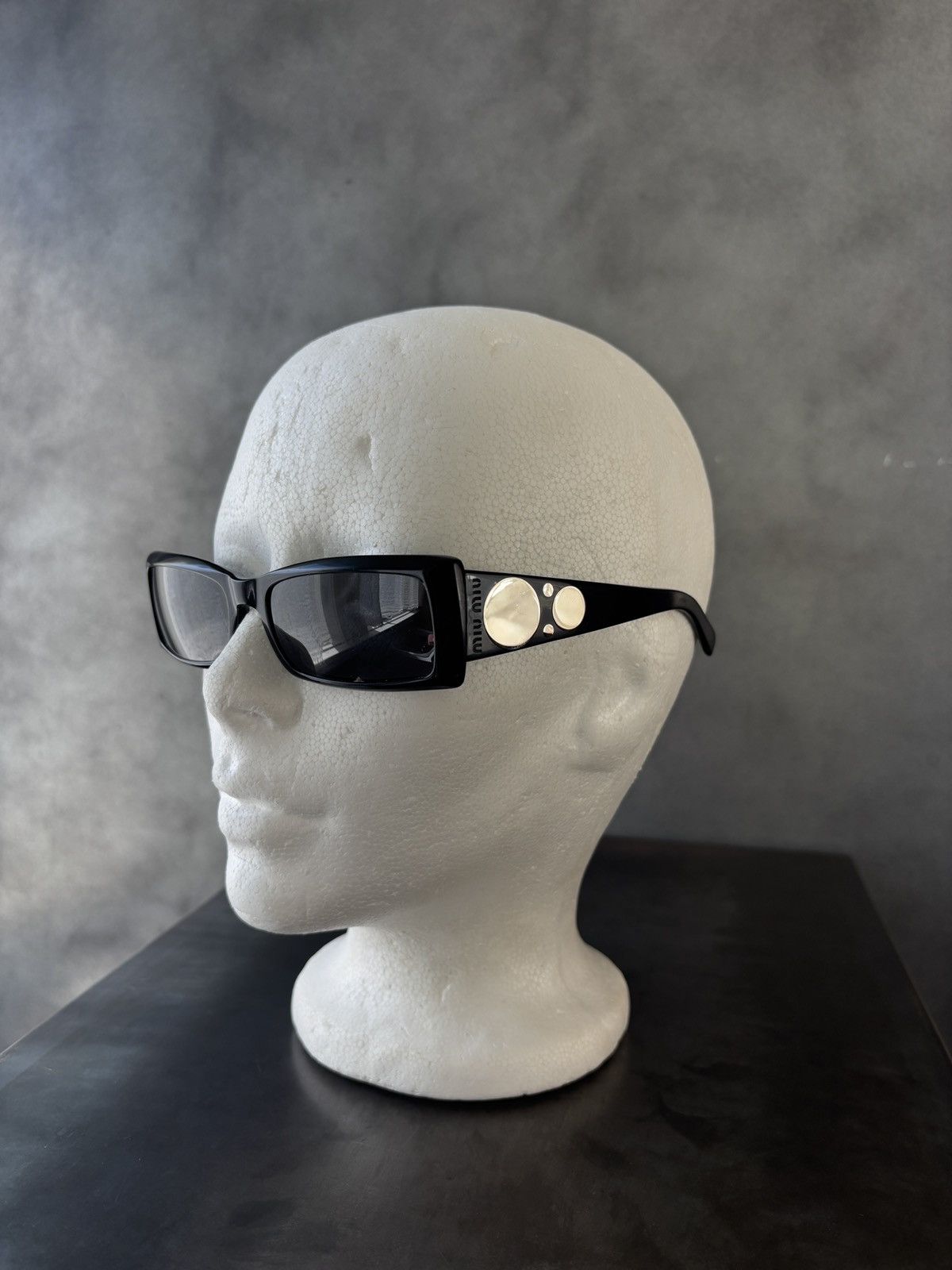 Miu Miu Miu Miu Sunglasses 2000s Y2K Silver Circles SMU21E Vintage Size ONE SIZE - 21 Thumbnail