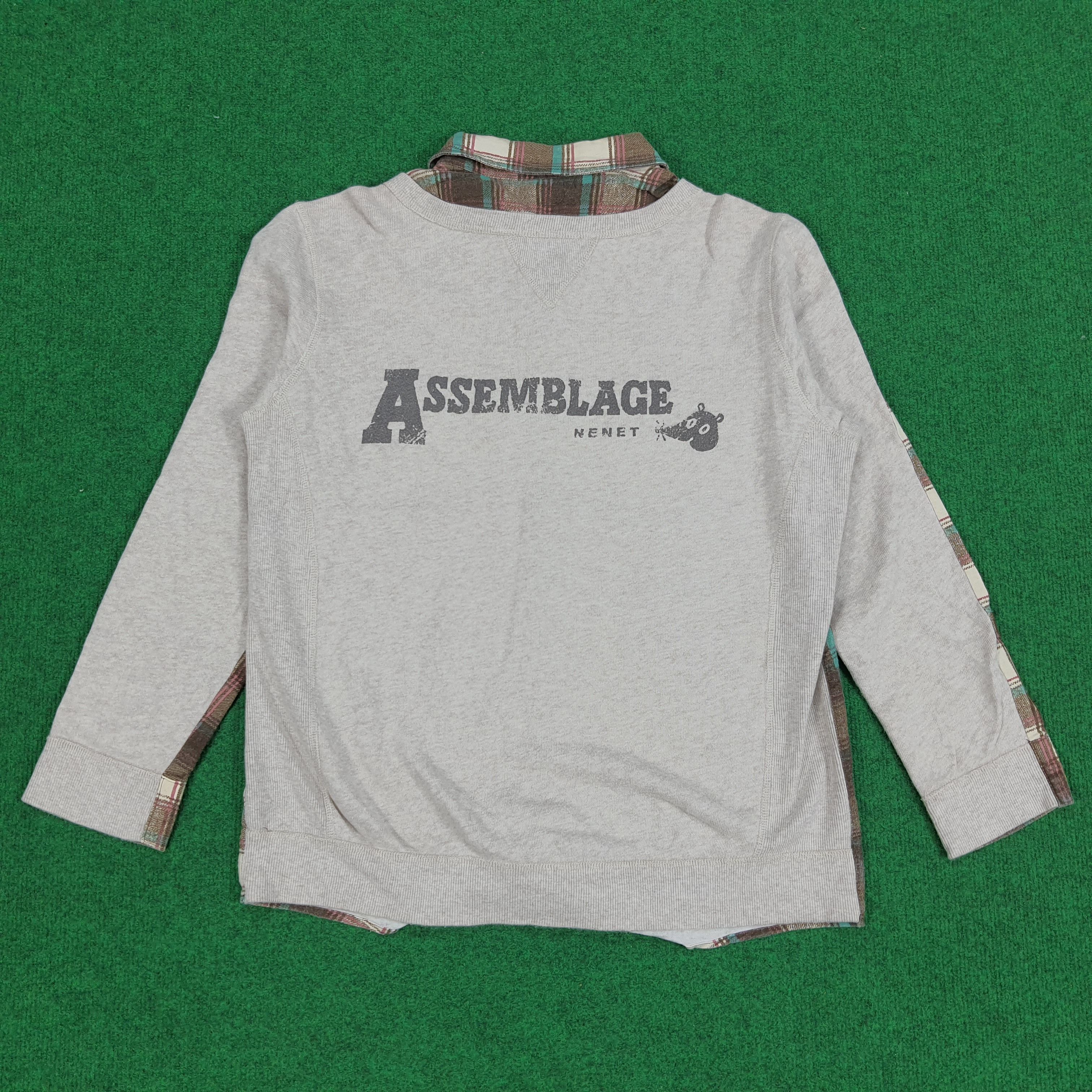 Japanese Brand × Ne-Net × Vintage Vintage Ne-Net Assemblage Designer Button Up Sweatshirt Size US S / EU 44-46 / 1 - 1 Thumbnail