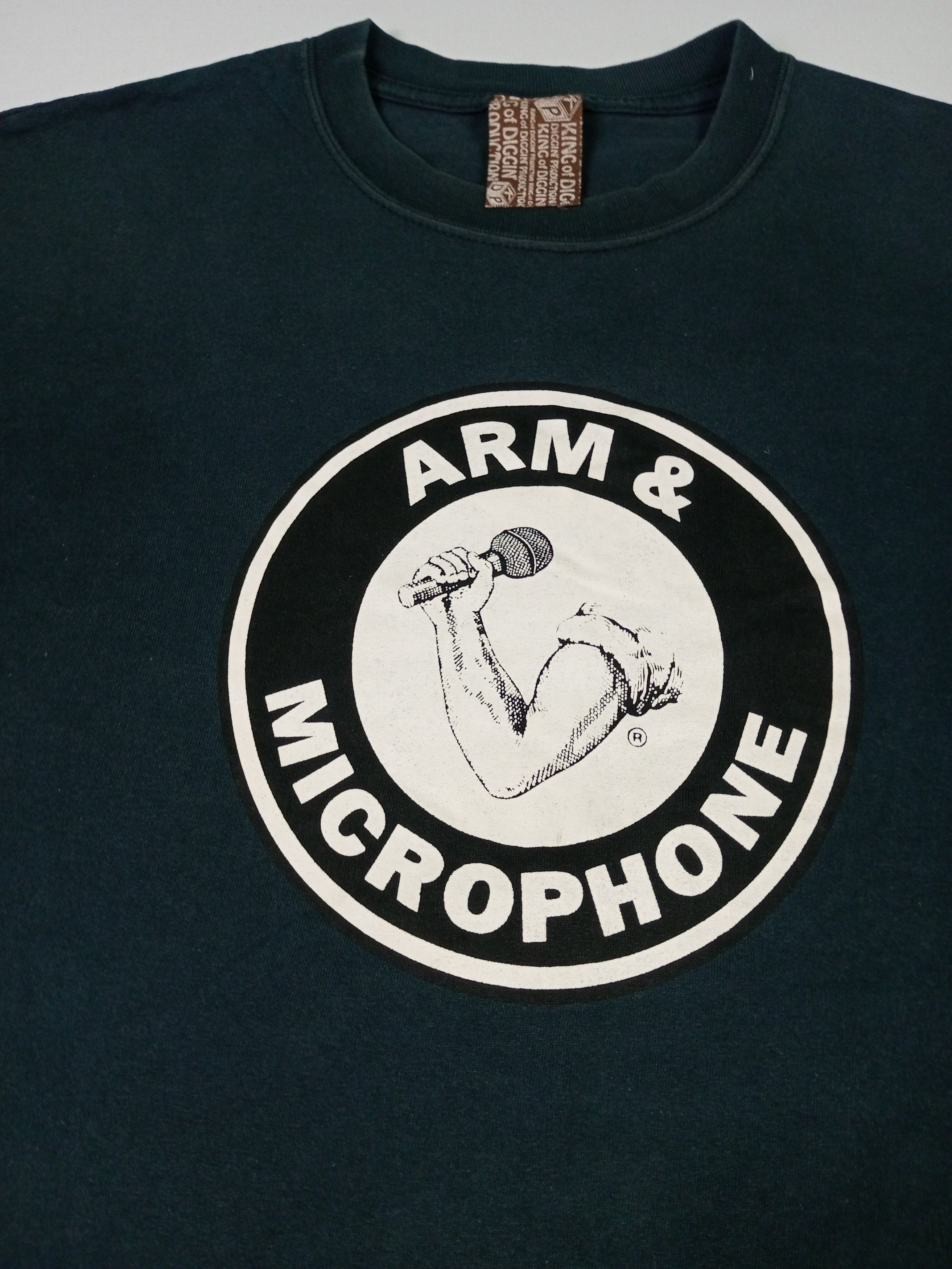 Japanese Brand × Rap Tees × Vintage Vintage King Of Diggin' Arm & Microphone Tshirt Size US XL / EU 56 / 4 - 2 Thumbnail
