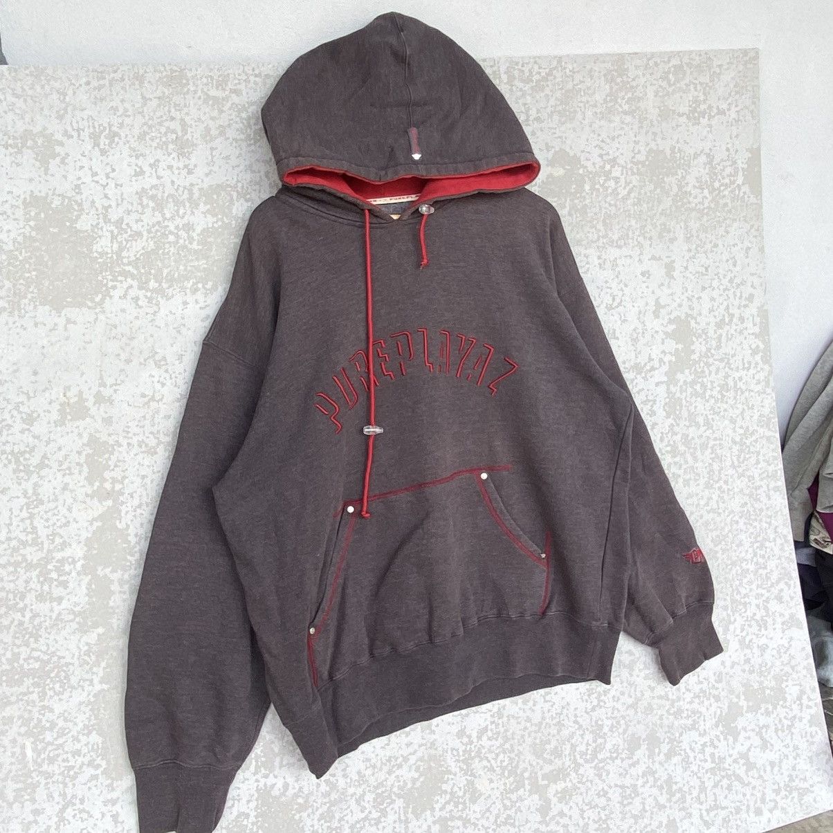 Other Vintage Puareplayaz com Embroidery Hoodie Sweater Gray Sz XL Size US XL / EU 56 / 4 - 3 Thumbnail