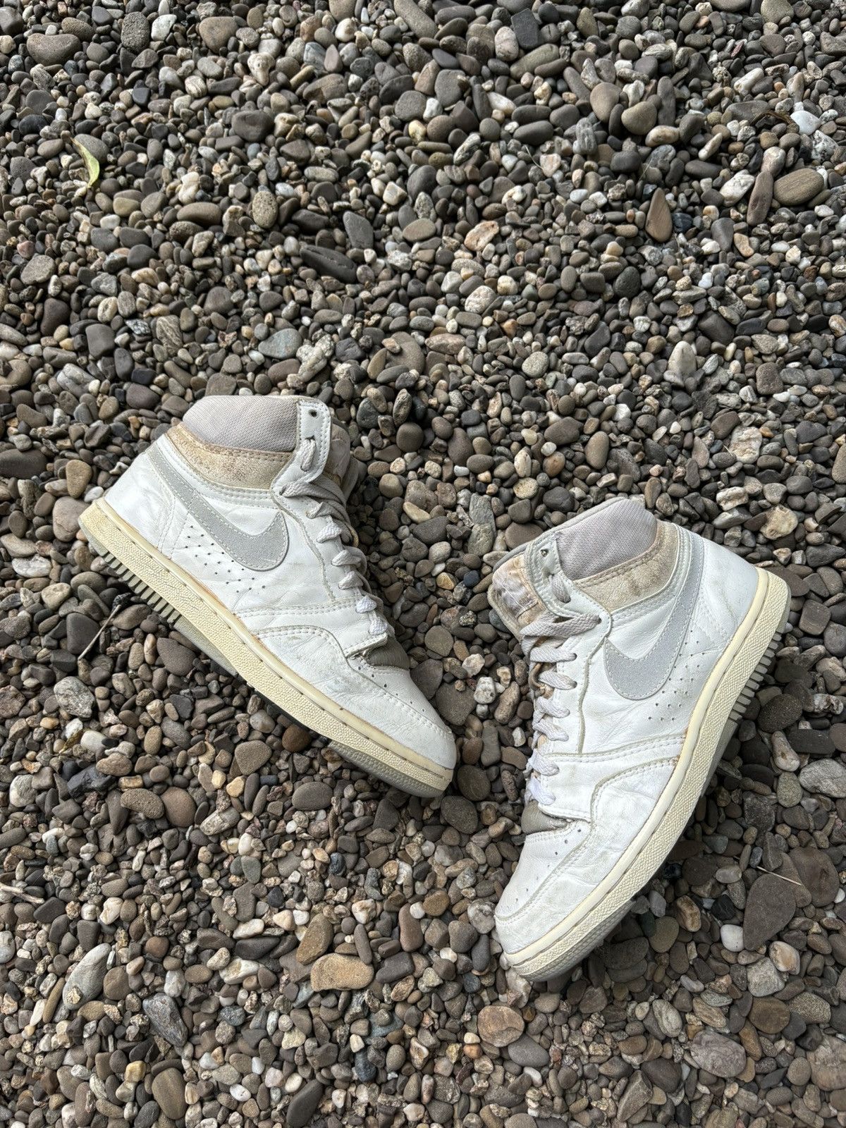 Nike × Vintage Vintage 80s Nike Court Force 1987 High Korea Made Sneakers Size US 7.5 / EU 40-41 - 7 Thumbnail