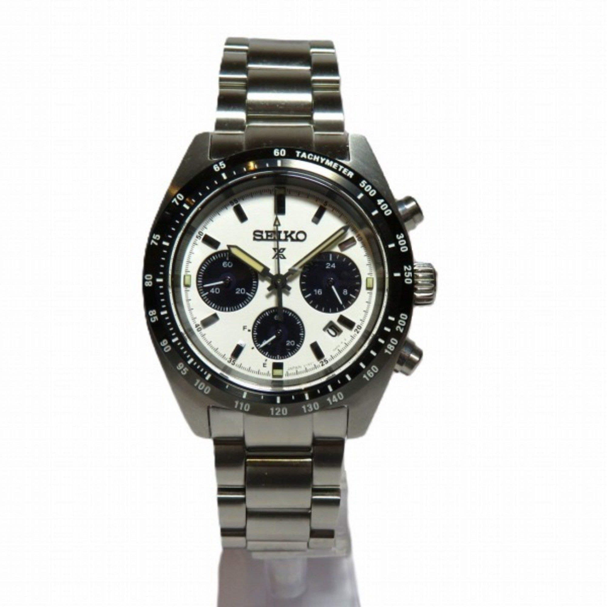 image of Seiko Prospex Speed Timer Sbdl085 Solar Watch Men's in Black