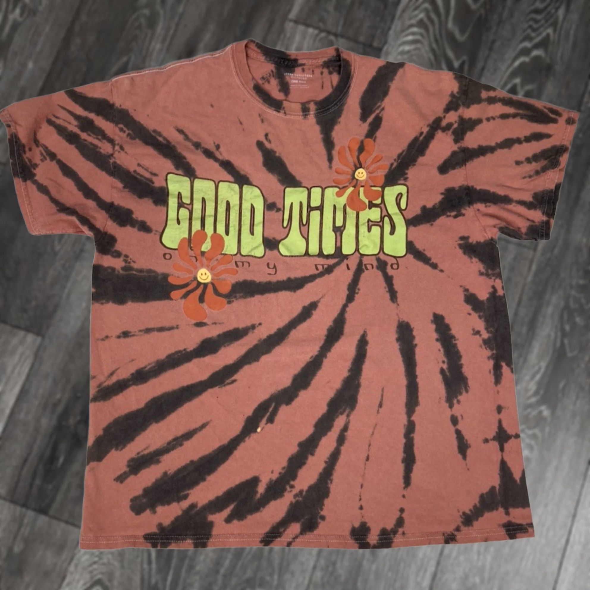 Urban Outfitters VINTAGE Urban Outfitters Good Times On My Mind Graphic T-shirt Women One Size Tie Dye Shirt Adult White or Red? Size ONE SIZE - 1 Thumbnail