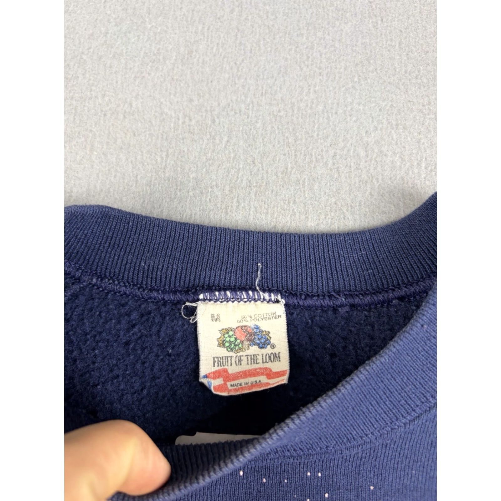 Fruit Of The Loom VINTAGE Fruit of the Loom Sweatshirt Chincoteague Island Virginia Nature Crewneck Blue M Men Regular Cotton Fleece Logo Pullover Size US M / EU 48-50 / 2 - 4 Thumbnail