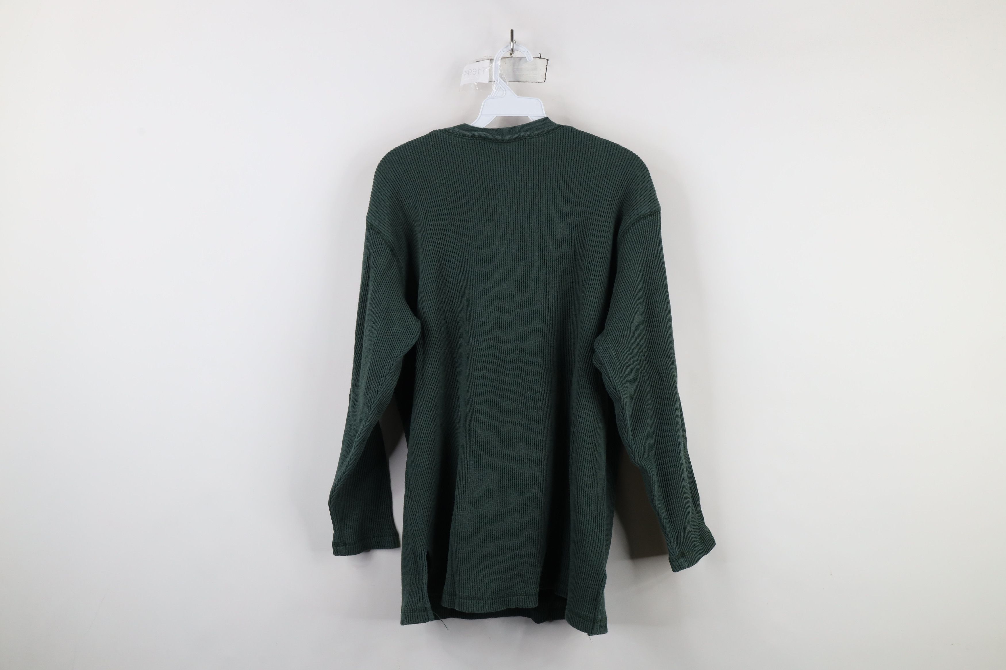Vintage Vintage 90s Streetwear Thermal Waffle Knit Henley T-Shirt Size L / US 10 / IT 46 - 9 Thumbnail