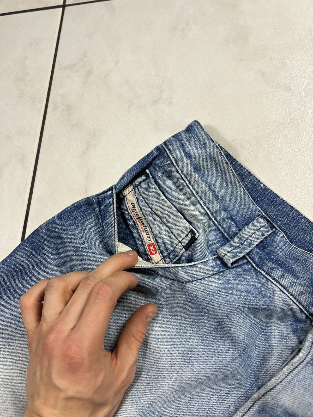 Diesel Vintage Diesel Rivec y2k distressed denim washed jeans pants Size US 33 - 10 Thumbnail