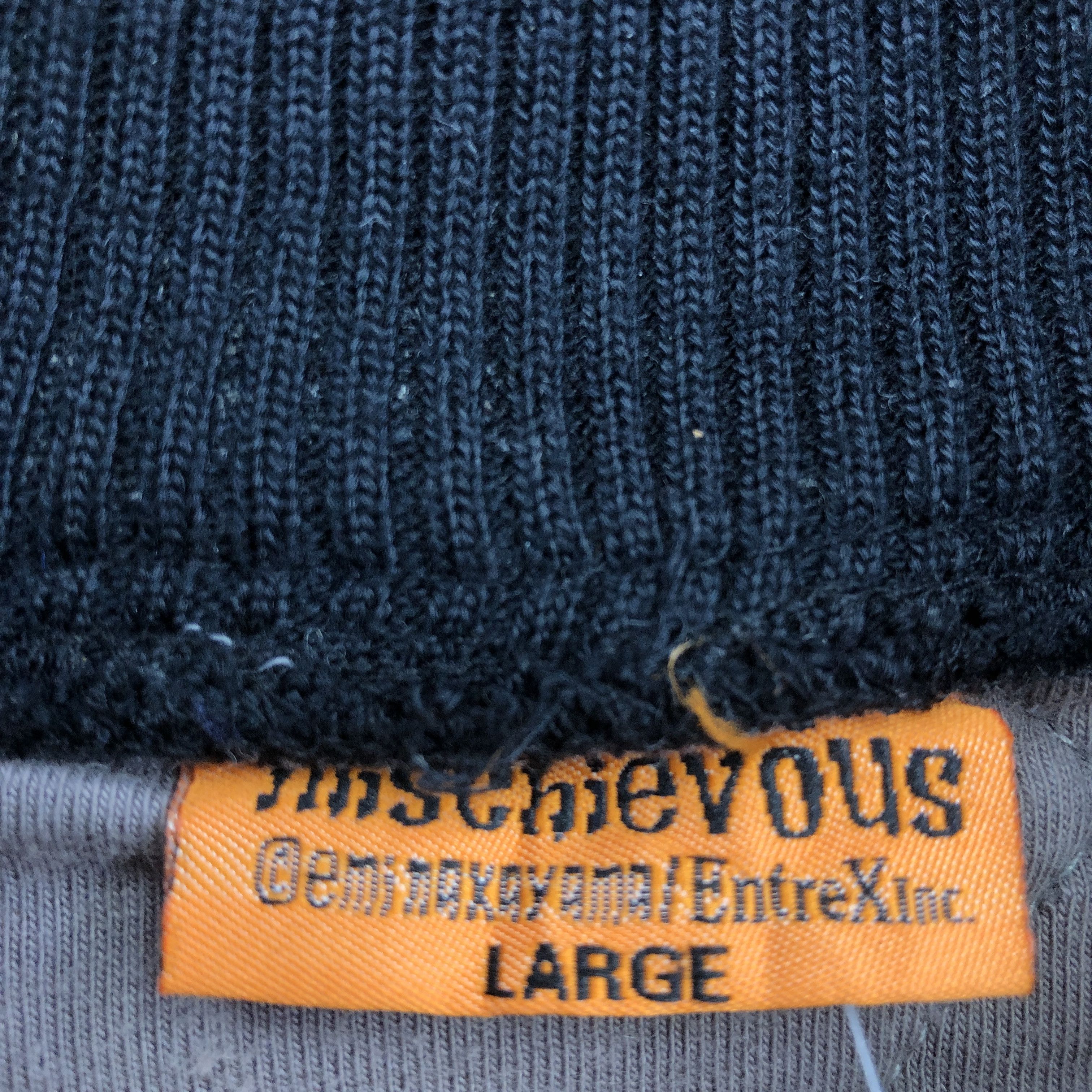 Japanese Brand × Vintage Vintage Mischievous Varsity Sweater Quilts Zipper Sweatshirt Size US M / EU 48-50 / 2 - 7 Thumbnail