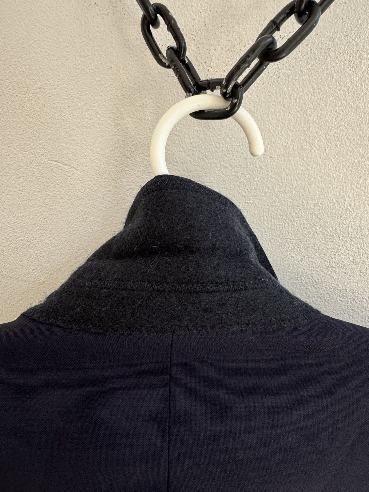 Gucci Gucci Womens Wool Blazer Navy Blue Luxury Avant Garde Solid Size S / US 4 / IT 40 - 19 Thumbnail