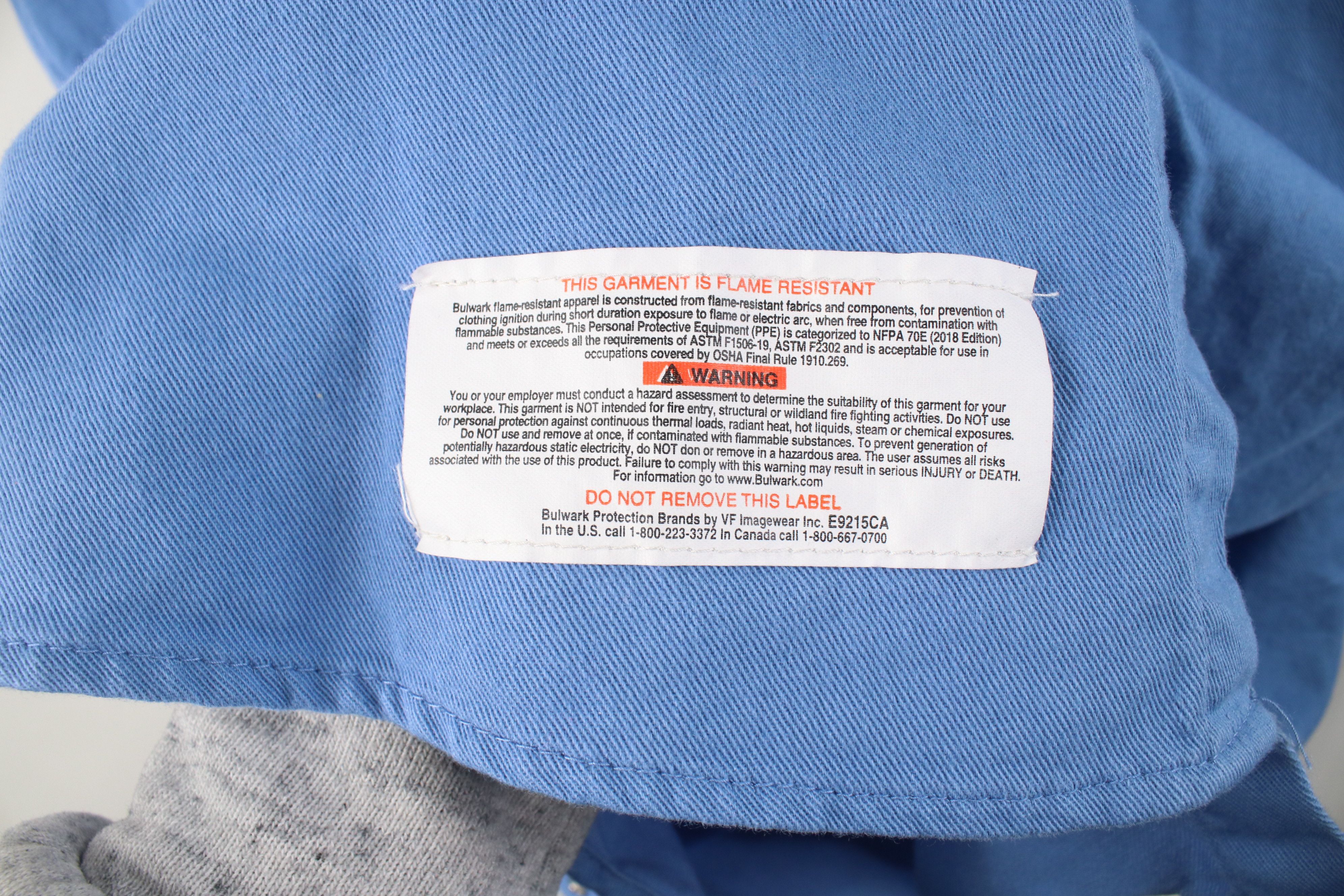 Vintage Bulwark FR Fire Flame Resistant Twill Snap Button Shirt Size US L / EU 52-54 / 3 - 5 Thumbnail