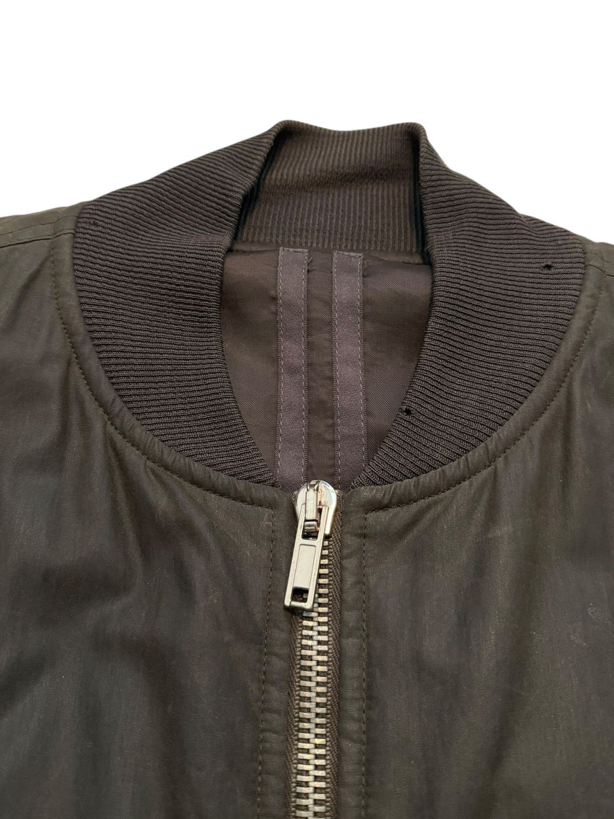 Rick Owens GRAIL 2010 Wax Coated “Army” Bomber Jacket Size US M / EU 48-50 / 2 - 4 Thumbnail