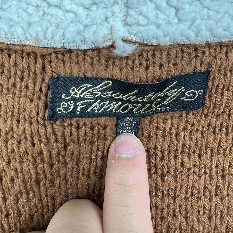 Other Absolutely Famous Jacket Vest Women Suede Sherpa Knitted M Size M / US 6-8 / IT 42-44 - 5 Thumbnail