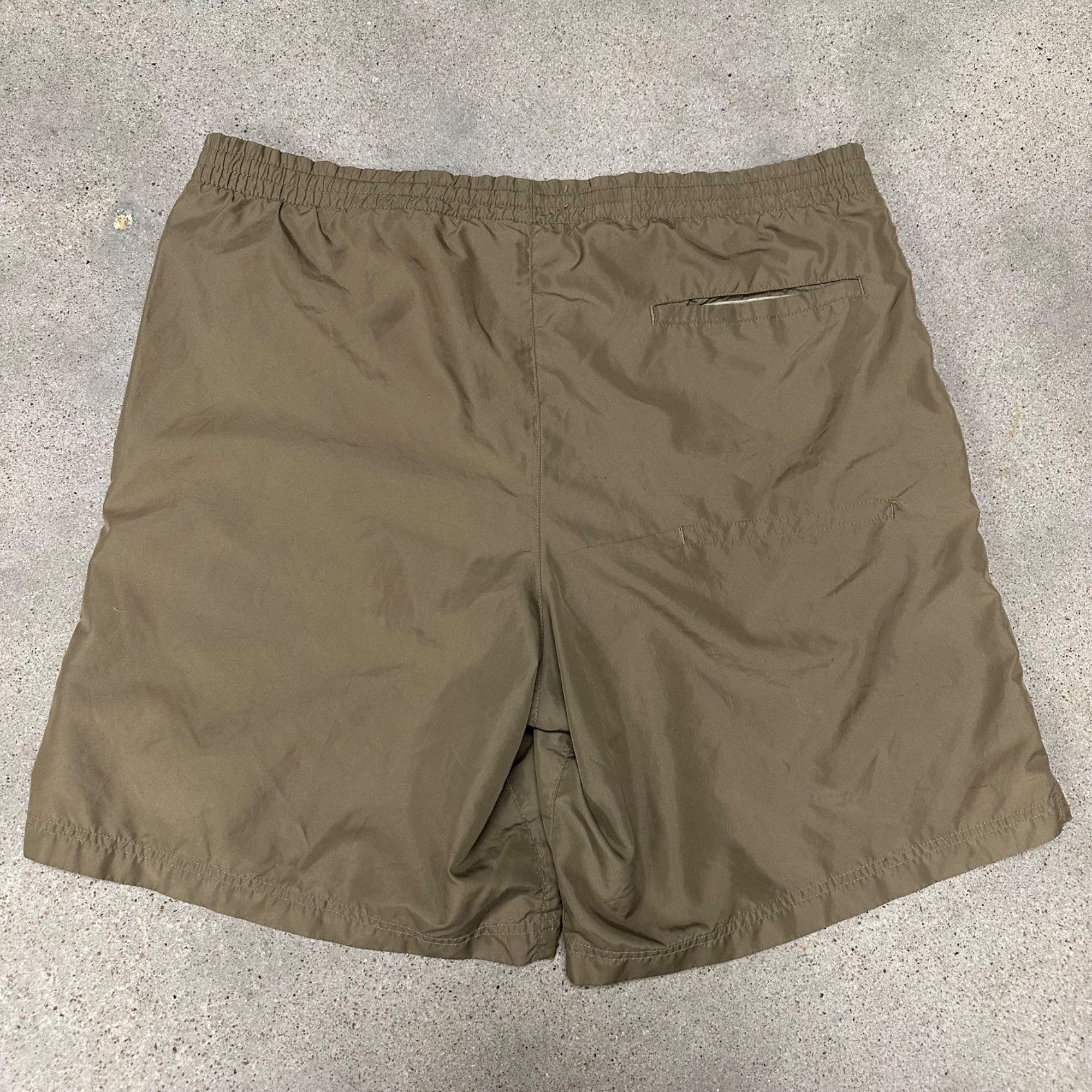 Nike × Vintage Vintage Nike Embroidered Swoosh Brown Nylon Shorts Size US 34 / EU 50 - 4 Thumbnail