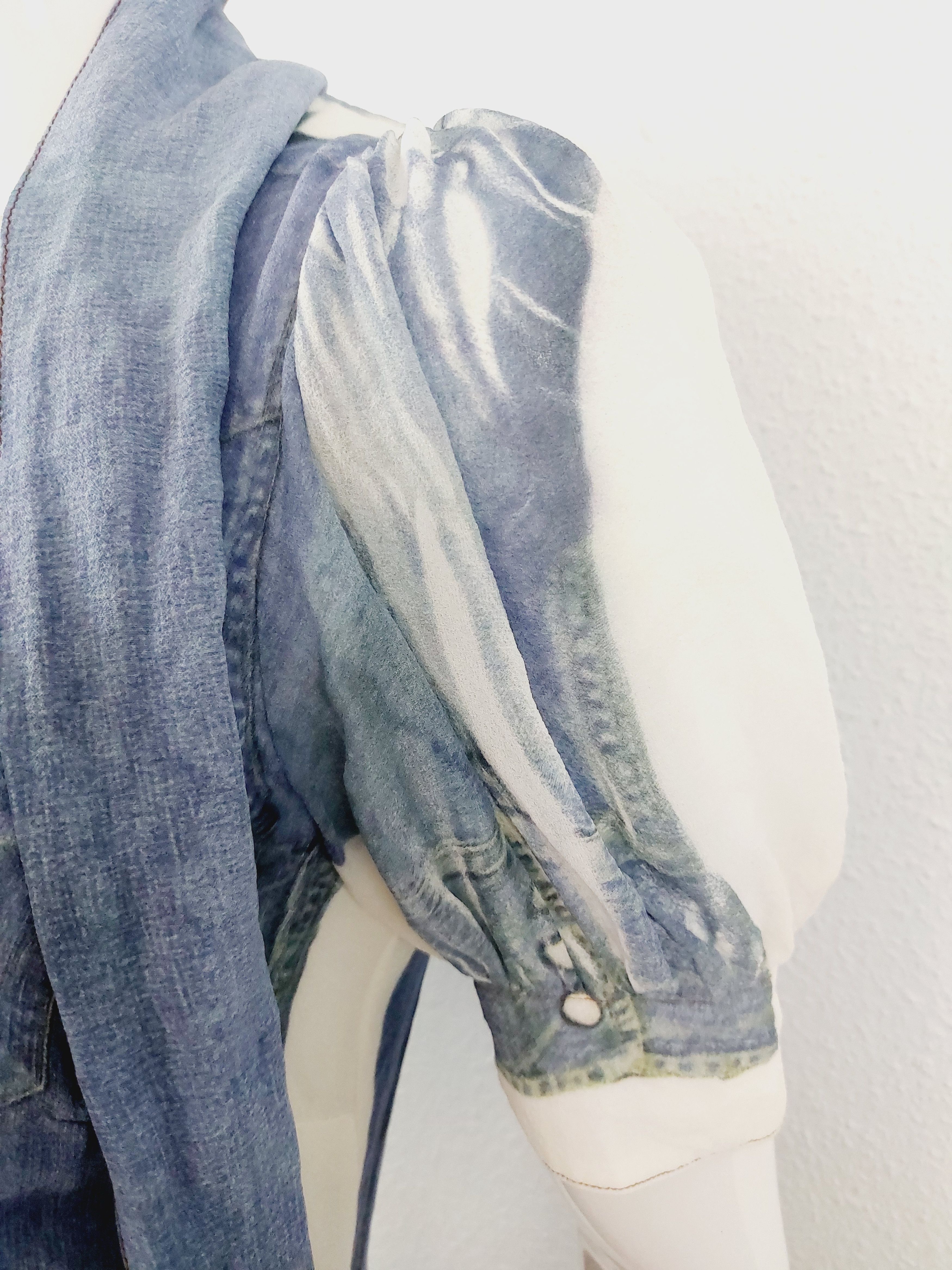 Dolce & Gabbana Dolce & Gabbana D&G Denim Optical Illusion Silk Dress Size M / US 6-8 / IT 42-44 - 6 Thumbnail