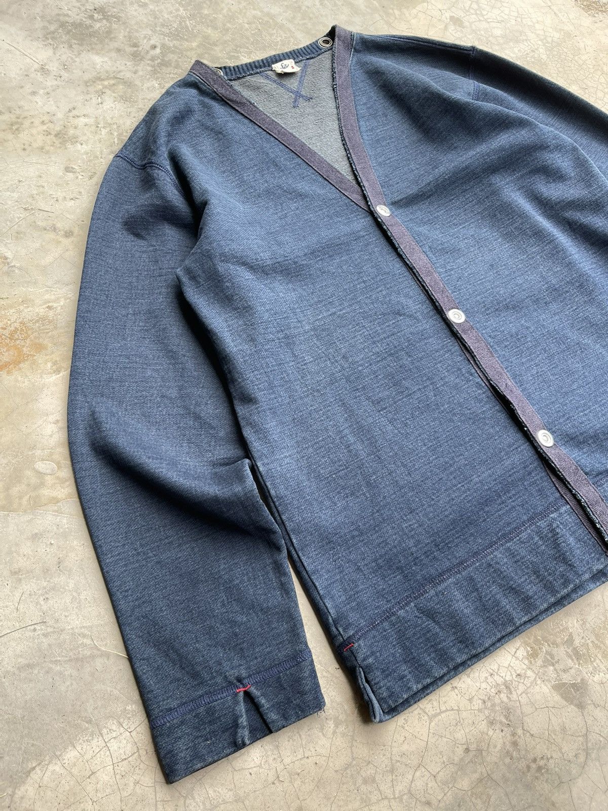 Eternal × Japanese Brand × Pure Blue Japan Pure indigo Eternal Cardigan Jacket Size US M / EU 48-50 / 2 - 6 Thumbnail