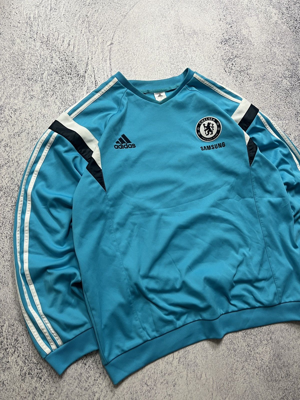 Adidas ⚽️ Adidas Chelsea 2014 Soccer Training Sweatshirt Football Size US XL / EU 56 / 4 - 4 Thumbnail
