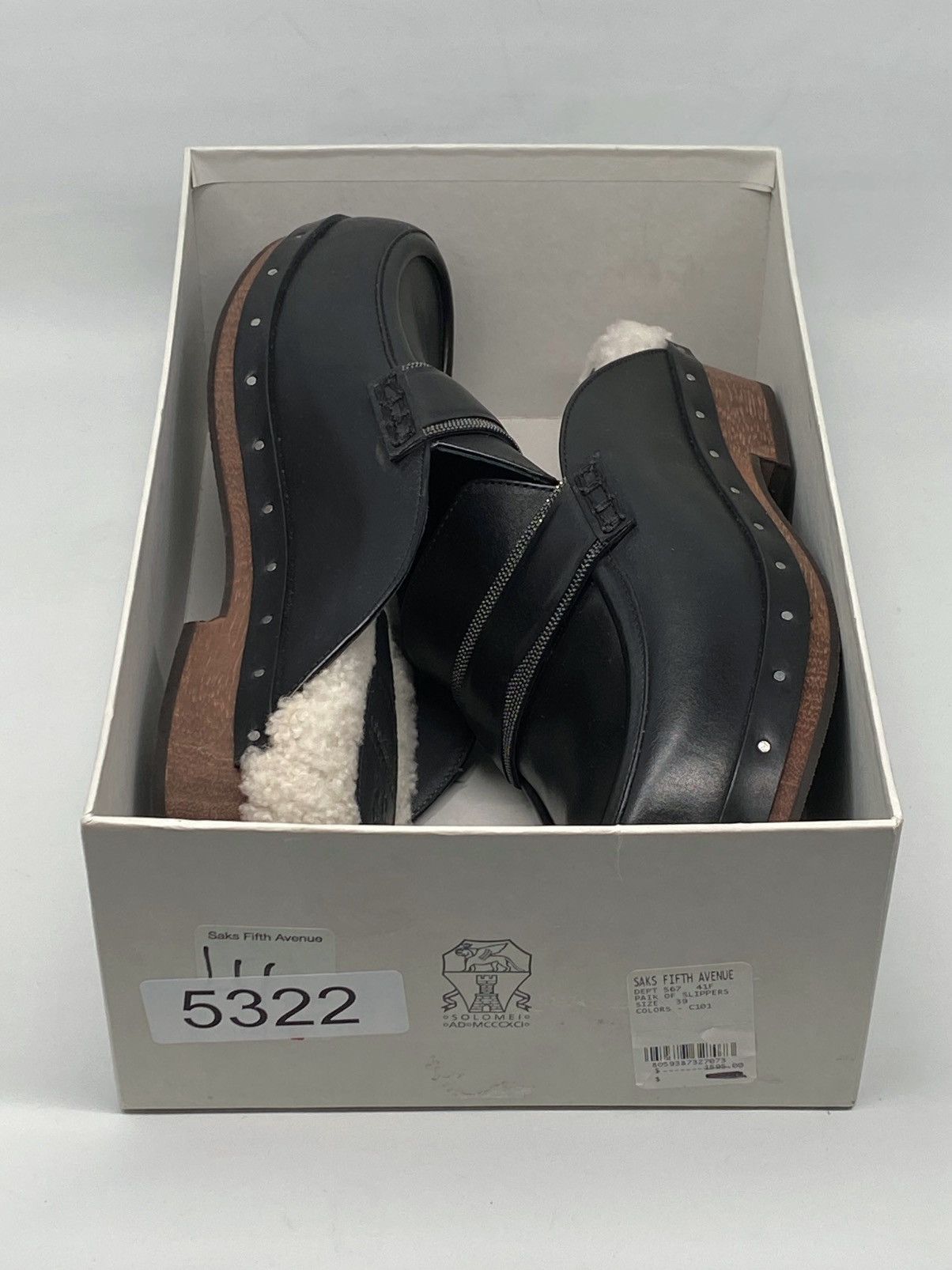 Brunello Cucinelli Brunello Cucinelli Beaded Shearling & Leather Clogs size 39 Size US 9 / IT 39 - 14 Thumbnail