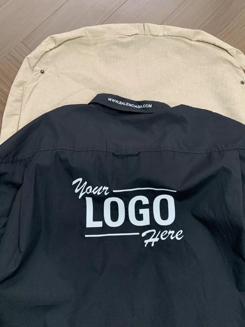 Balenciaga Balenciaga Logo Embroidered Collar Black Short Sleeve Shir Size US S / EU 44-46 / 1 - 4 Thumbnail