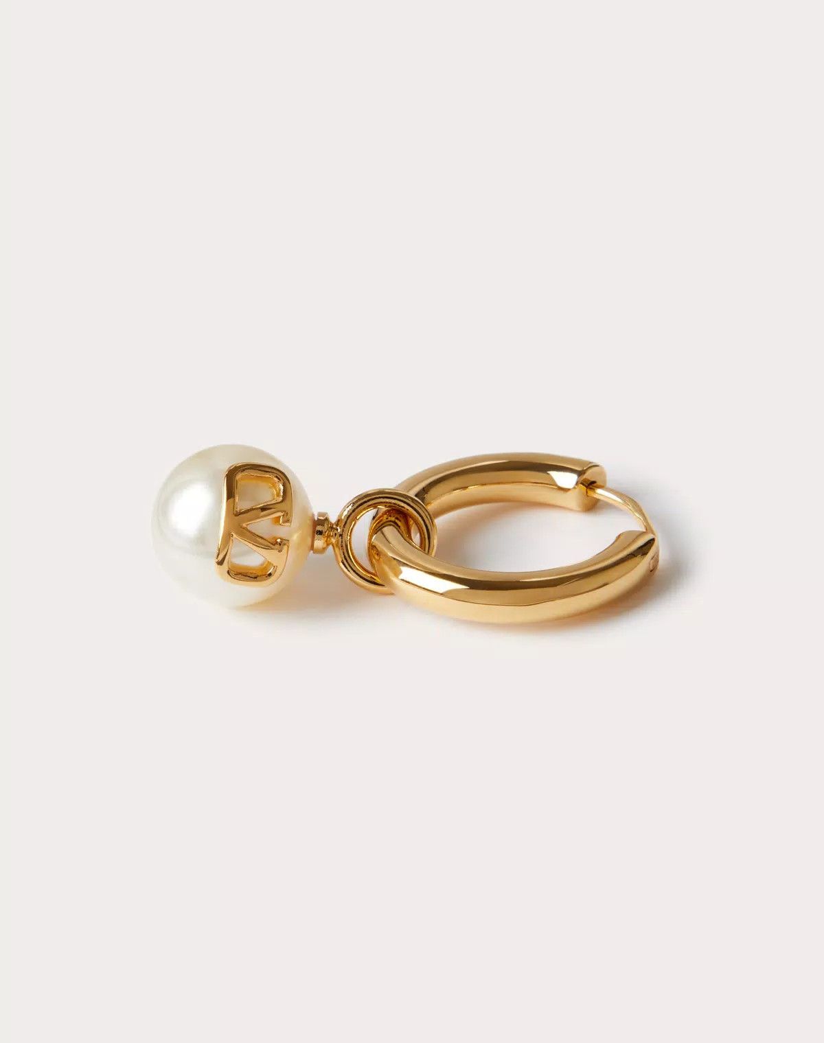 Valentino oc11z0725 Size:OS/ Earring With Swarovski® Pearl in Golden Size ONE SIZE - 4 Thumbnail