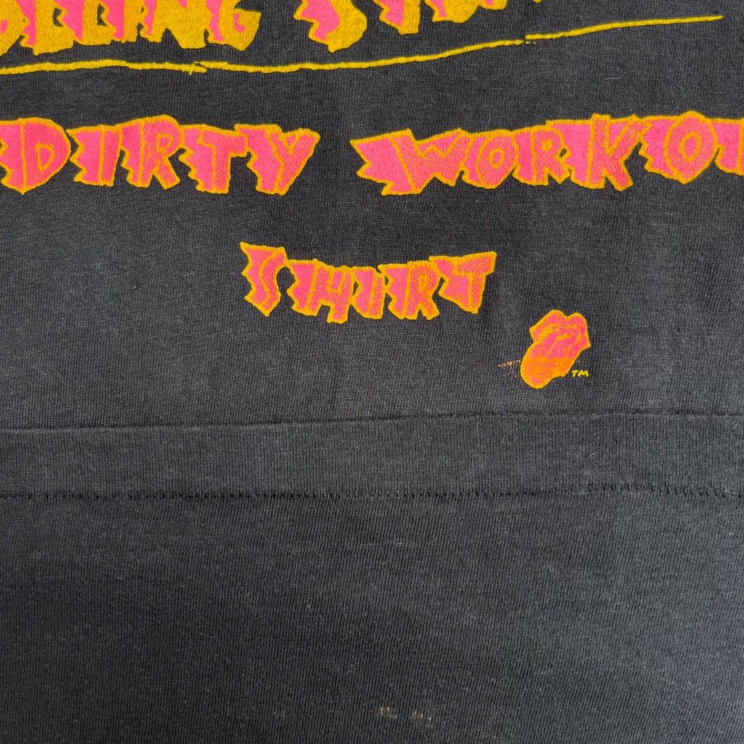 Band Tees × Hanes × Vintage Rolling Stones 1986 80s Vintage Dirty Workout Olga T-Shirt Size US XL / EU 56 / 4 - 4 Thumbnail