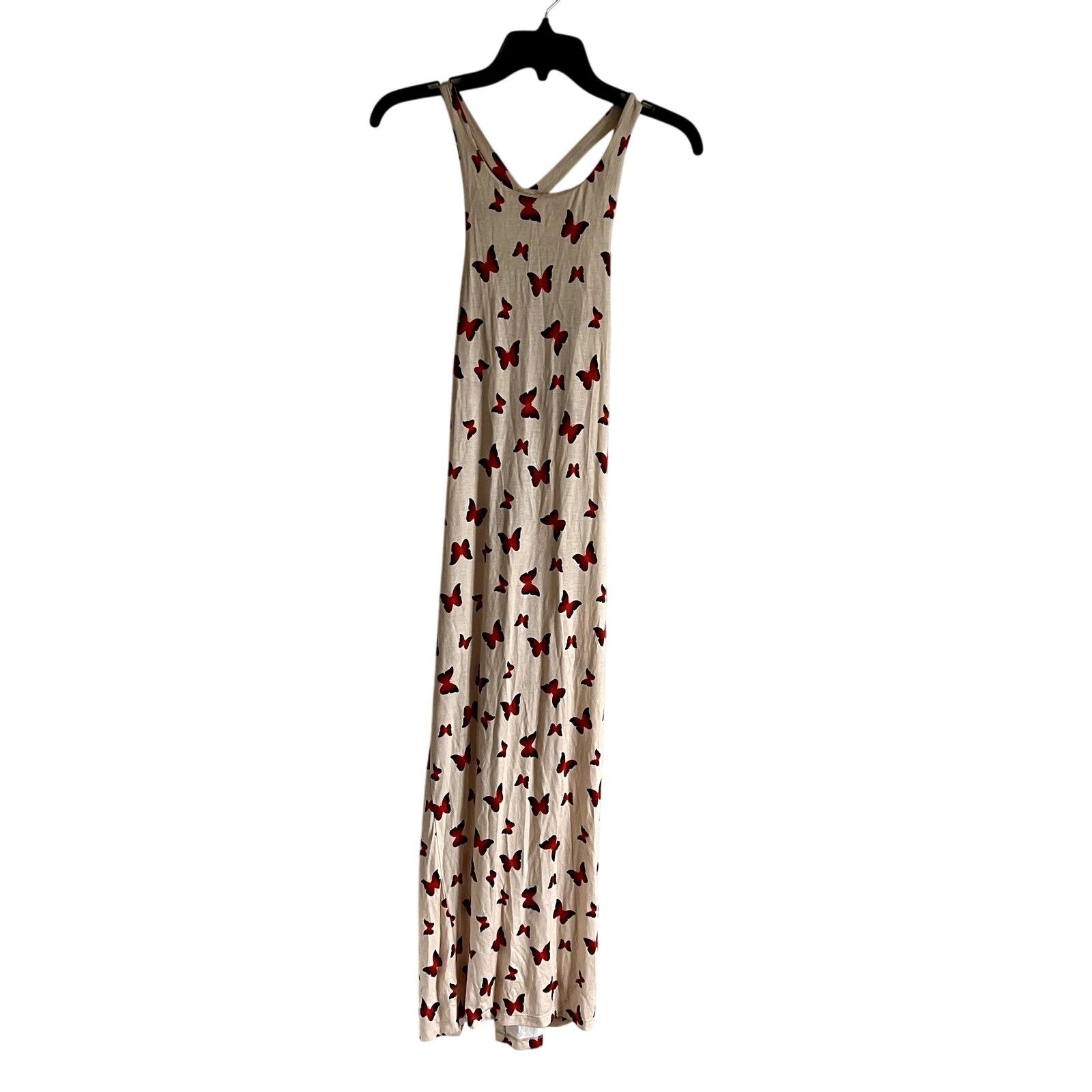 Musier Paris Musier Paris Womens Butterfly Orange Printed Maxi Dress Size XS / US 0-2 / IT 36-38 - 3 Thumbnail