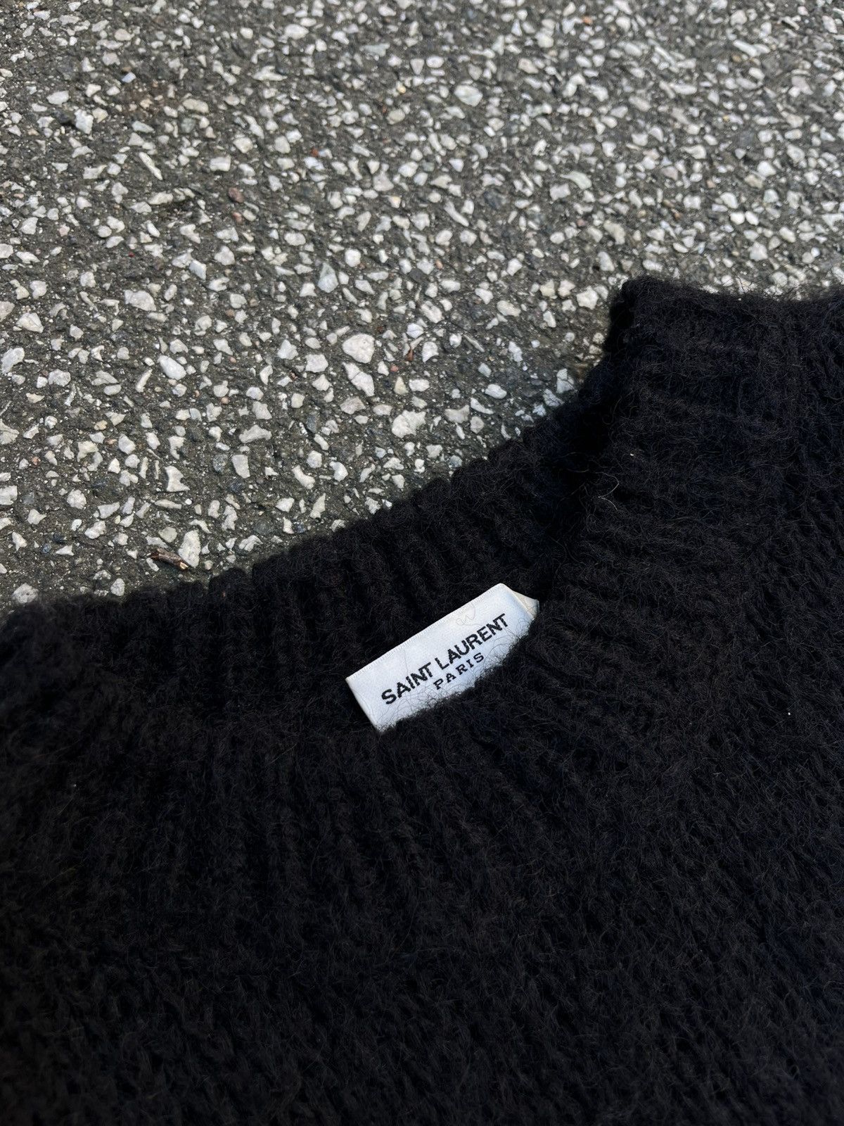 Saint Laurent Paris Saint Laurent Mohair Knit Sweater Black M Size US M / EU 48-50 / 2 - 4 Thumbnail