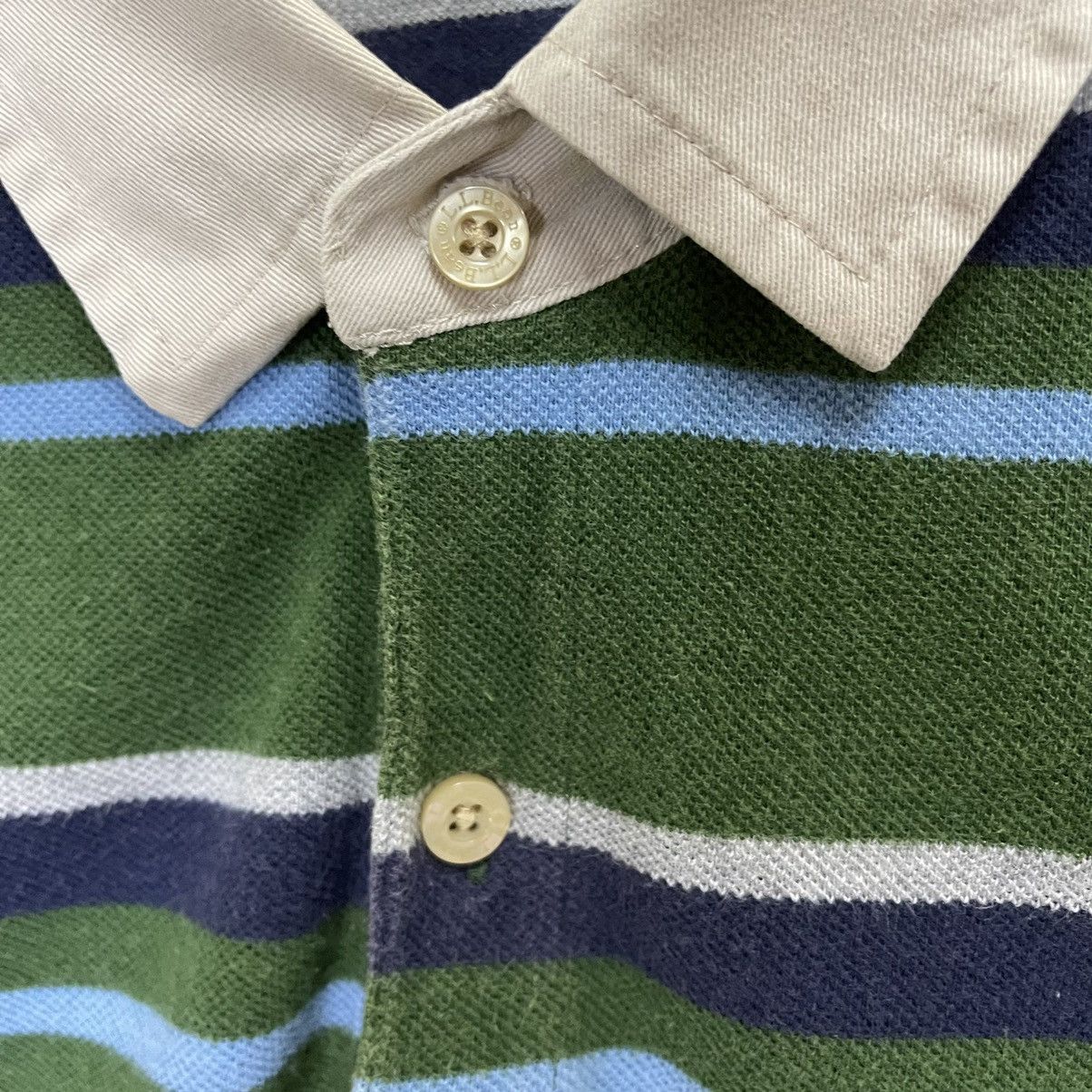 Japanese Brand × L.L. Bean × Vintage LL Bean Collar Shirts LL Bean Stripe Shirts Size US L / EU 52-54 / 3 - 5 Thumbnail