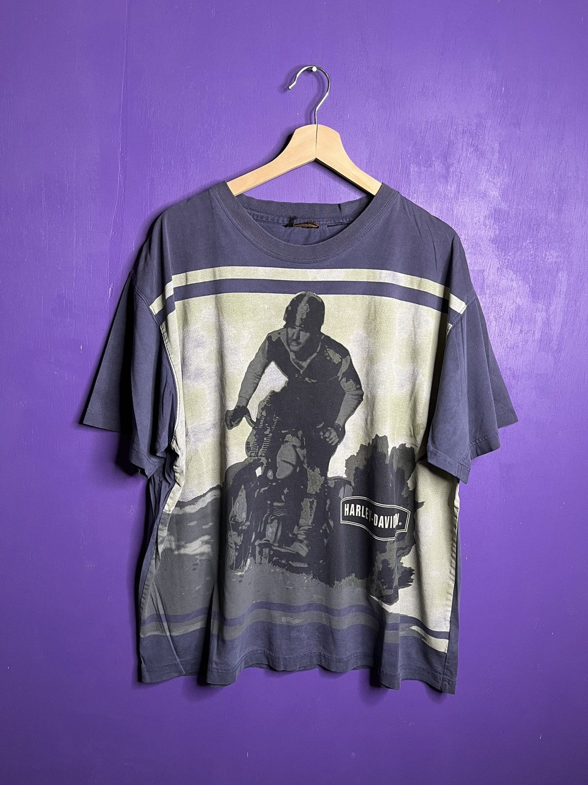 Vintage 90s Harley Davidson biking harley AOP t-shirt