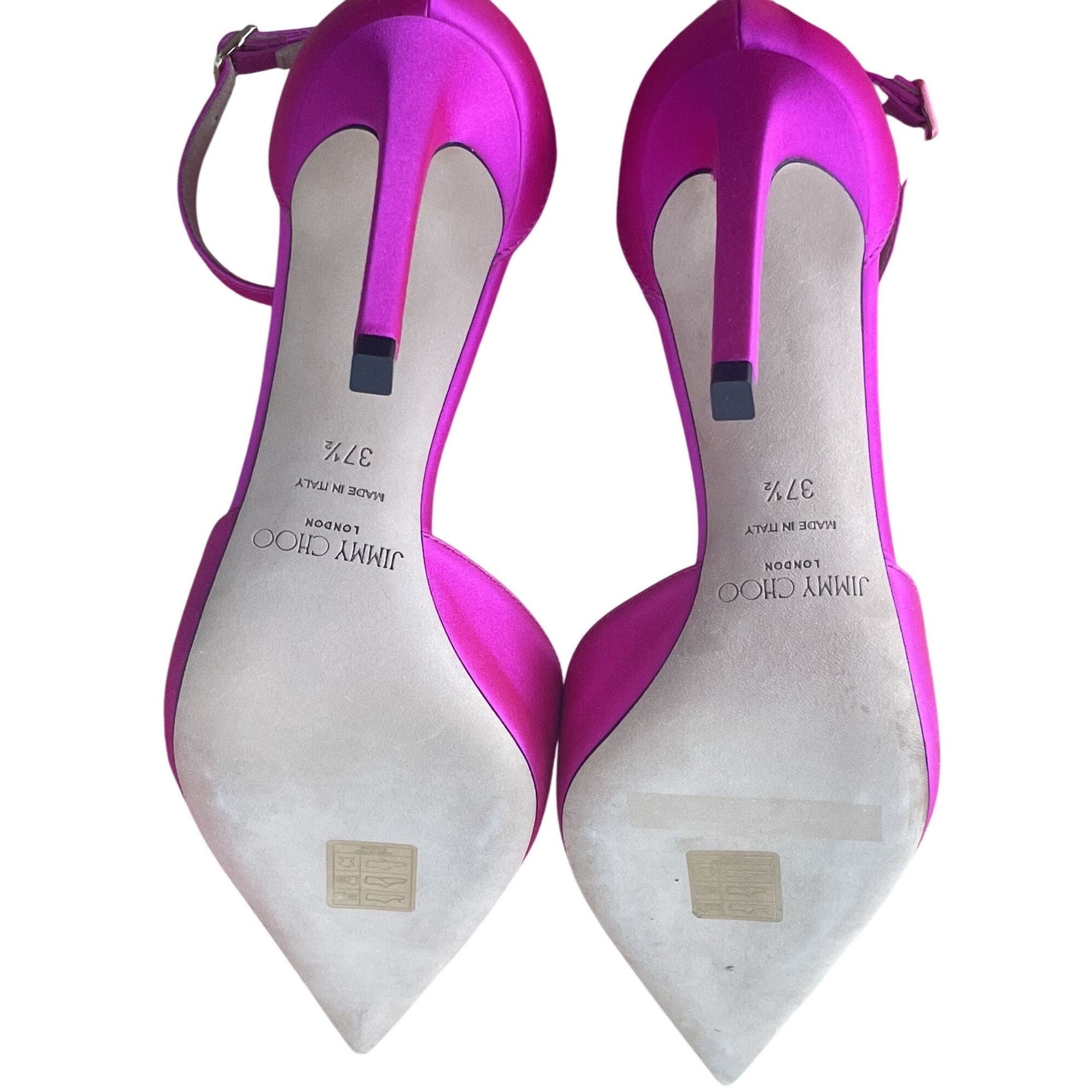Jimmy Choo Jimmy Choo Pink Satin Pointed Toe Heels With Oversized Bow & Size US 7 / IT 37 - 5 Thumbnail