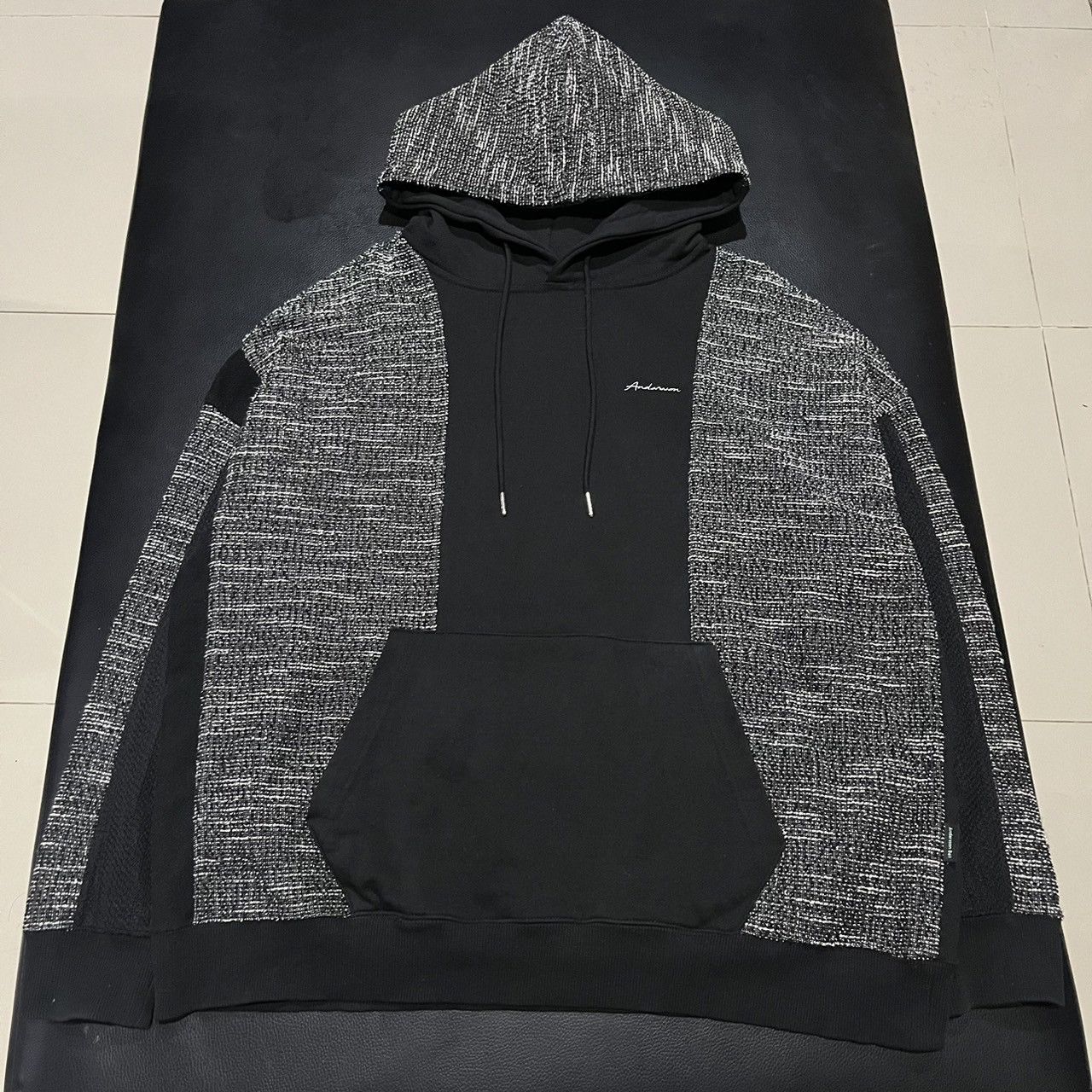 Andersson Bell Andersson Bell Black Fabric Contrast Hoodie Size US M / EU 48-50 / 2 - 5 Thumbnail