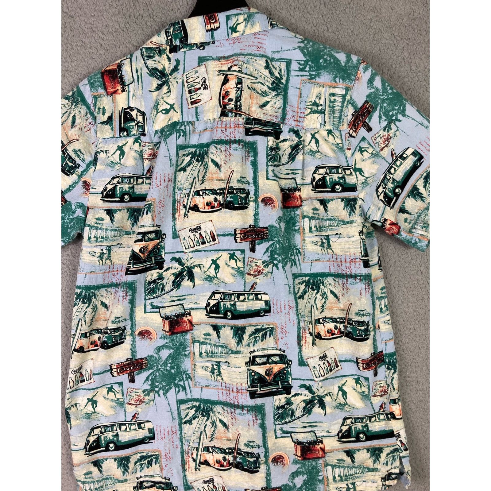 Coca Cola Coca-Cola Men's Hawaiian Button-Up Shirt VW Bus Print Size S Size US S / EU 44-46 / 1 - 8 Thumbnail