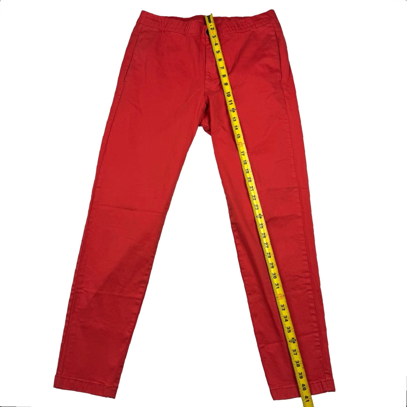 Bonobos Bonobos Men’s Cotton Blend Drawstring Flat Front Chino Red 32x30 Pants Size ONE SIZE - 7 Thumbnail