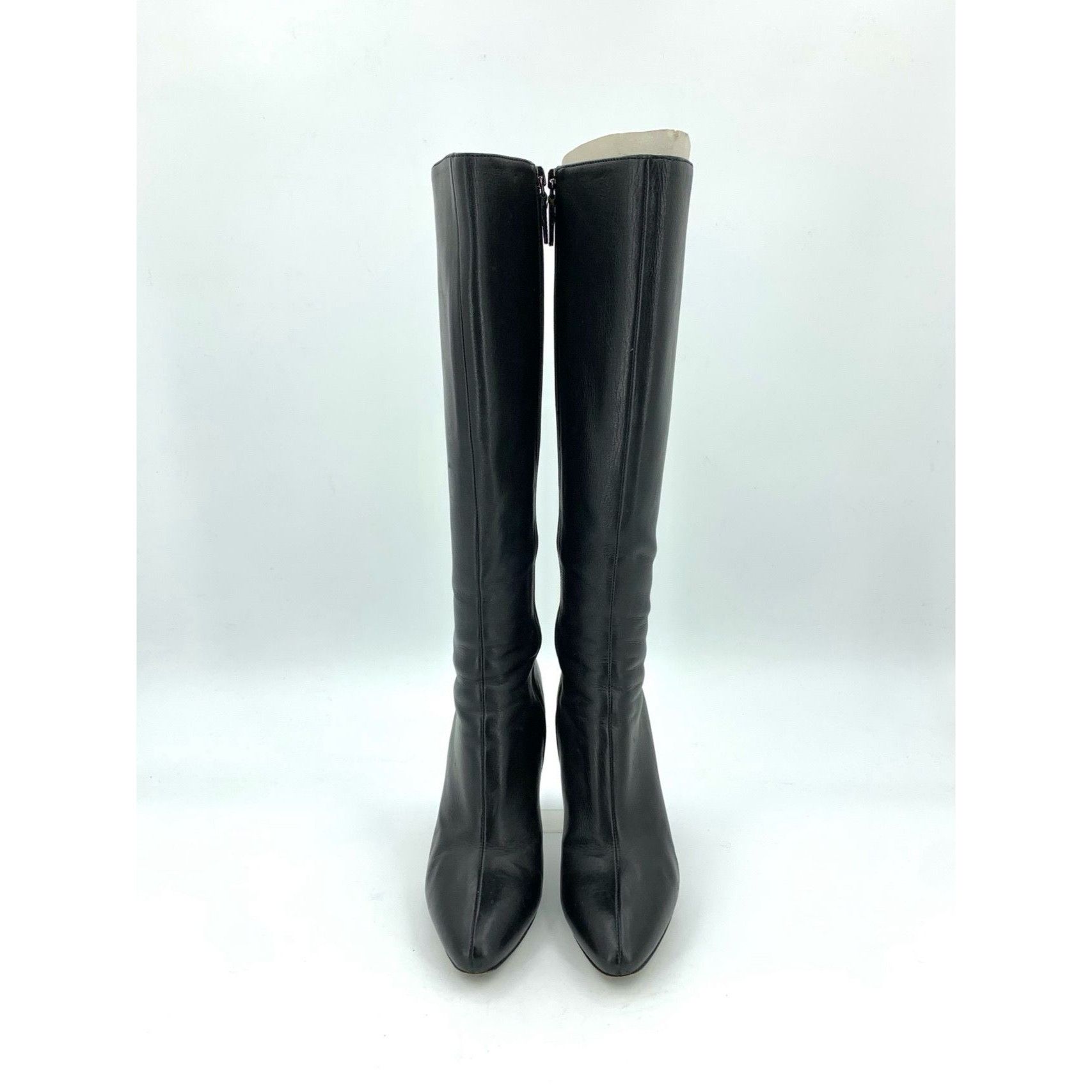 Prada Prada Black Leather Knee-High Stiletto Heel Boots 36.5 Women Size US 6.5 / IT 36.5 - 8 Thumbnail