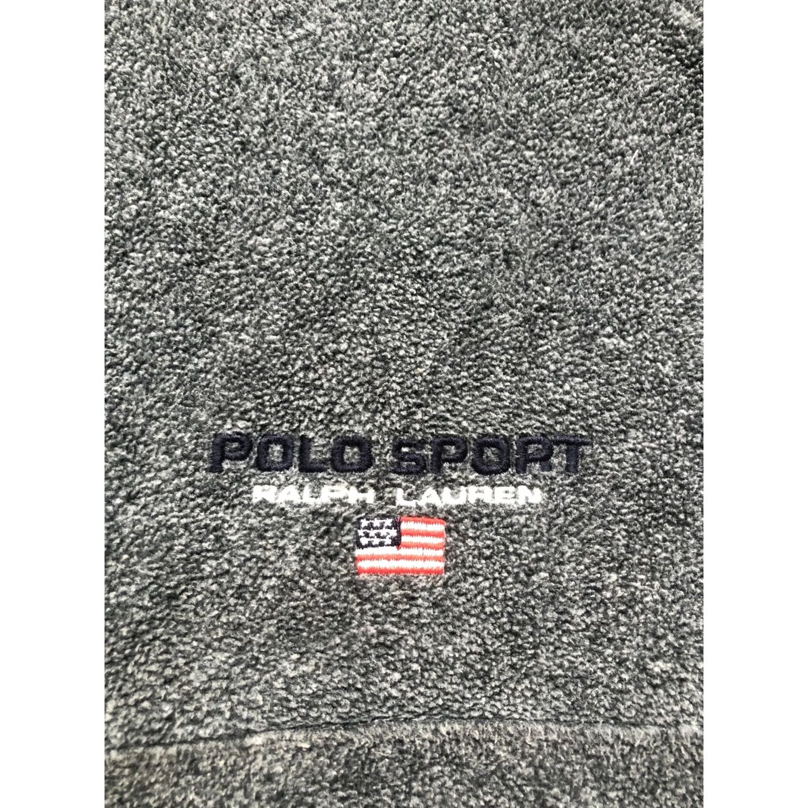Polo Ralph Lauren Polo Sport Ralph Lauren Sweater Mens L Gray 1/4 Zip Pullover Raglan Sleeve Mock Neck Polyester Casual Pullover Size US L / EU 52-54 / 3 - 7 Thumbnail