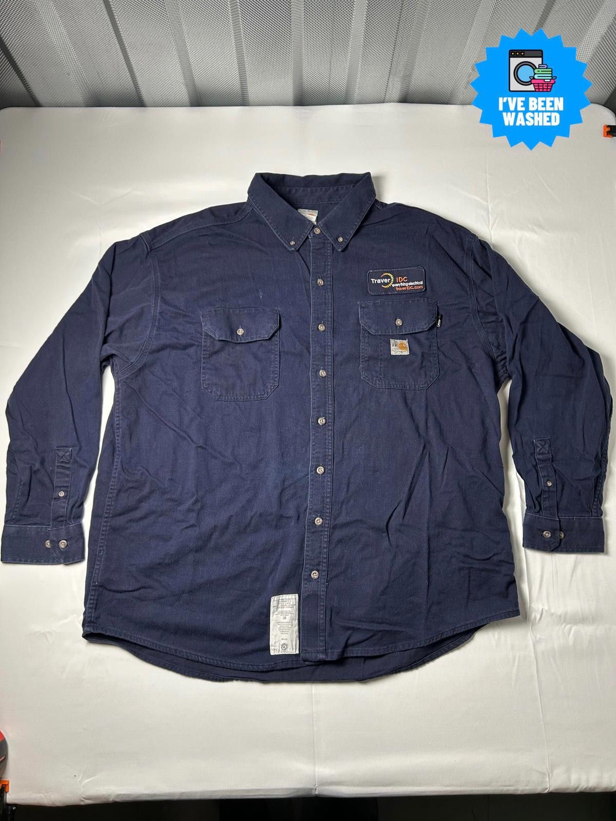 Carhartt Carhartt Pocket Shirt Heavyweight Overshirt Workwear Navy Size US XXL / EU 58 / 5 - 1 Thumbnail