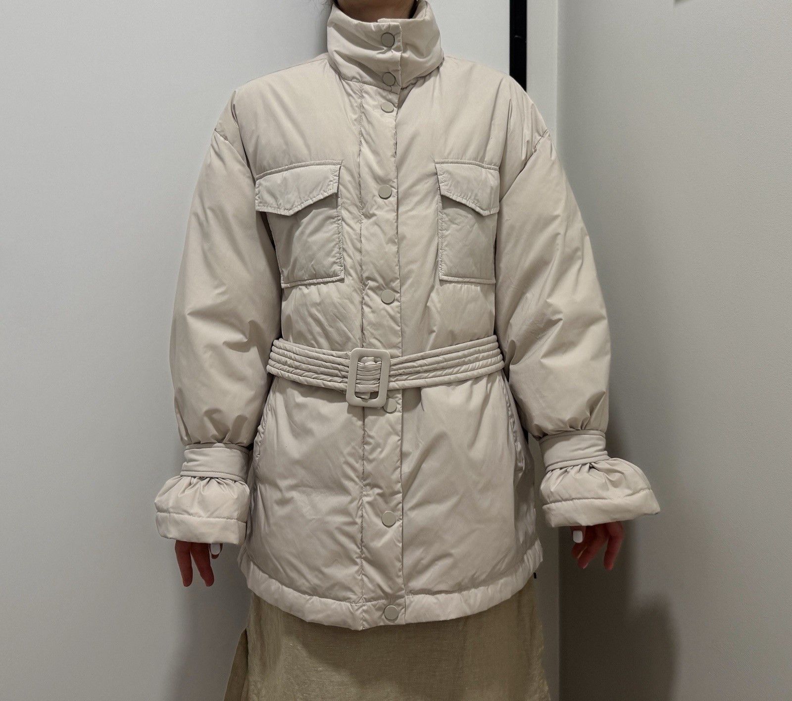 Vintage DDP Meotine Emma Down Puffer Jacket Beige Size XS/S Size S / US 4 / IT 40 - 1 Thumbnail