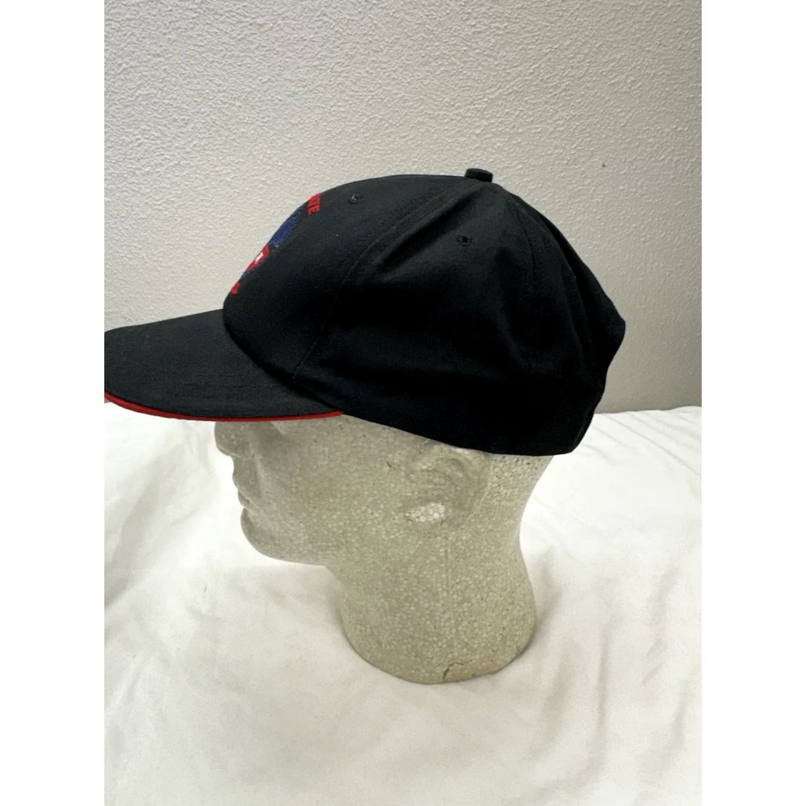 Vintage UnionMade Union Wear Snapback Hat Black Red Logo PA State Council Mechanics and Aerospace Mens 90s USA Vintage Adjustable One Size Black Size ONE SIZE - 6 Thumbnail