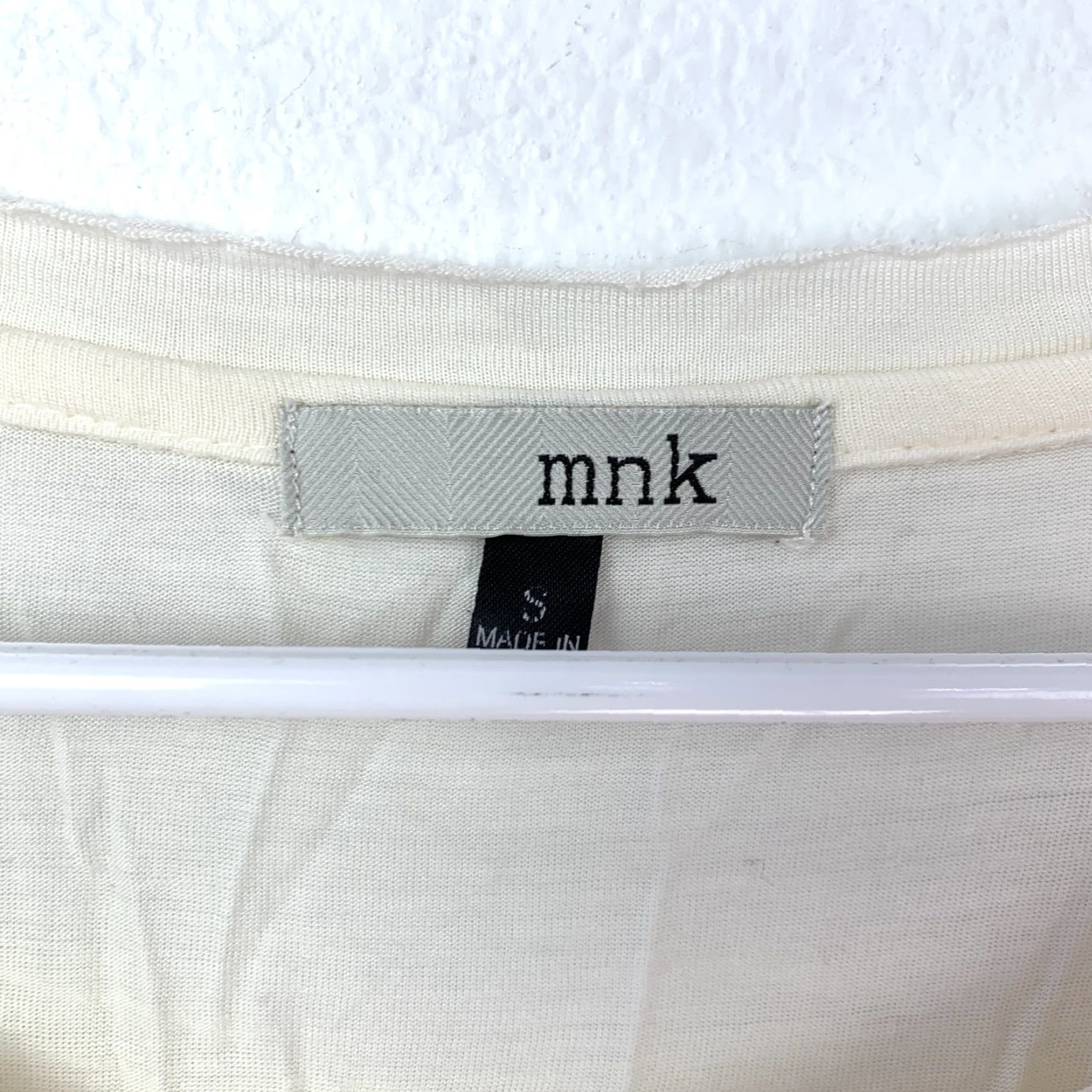 Vintage mnk Women's Ivory Blouse Long Sleeve Sheer High-Low Tunic Size S Boho Embroidered Crew Neck Mens Women Girls (Gender: Womens) Size S / US 4 / IT 40 - 4 Thumbnail