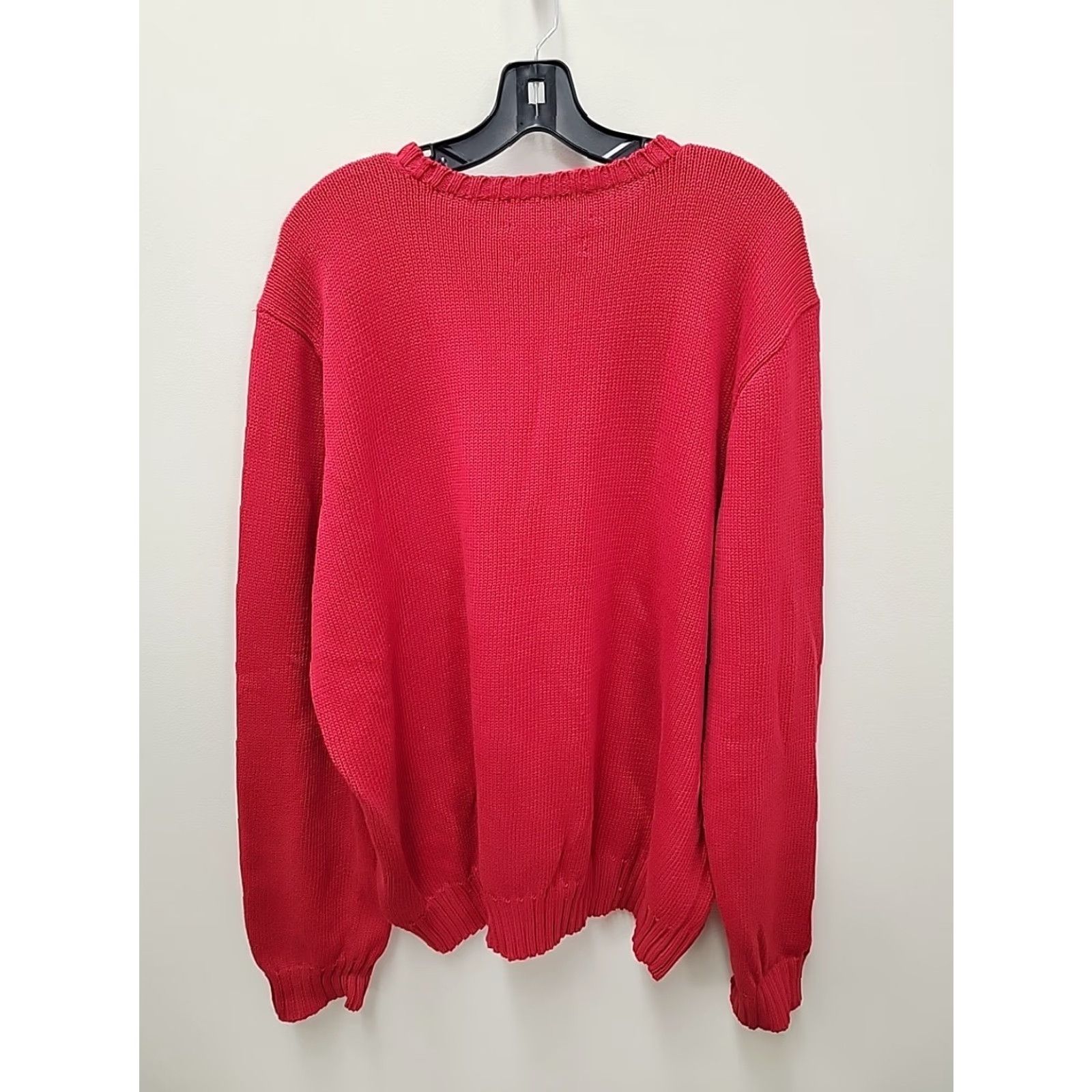 Polo Ralph Lauren VINTAGE Polo Ralph Lauren Sweater Shirt 2XL Mens Red Knit Pullover 90s Classic Crew Neck Long Sleeve Cotton Size US XXL / EU 58 / 5 - 7 Thumbnail