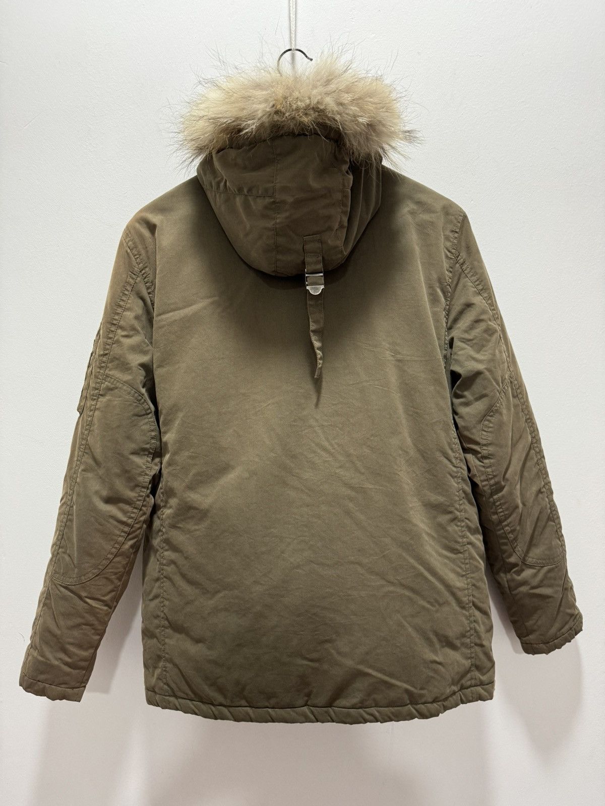 If Six Was Nine × Le Grande Bleu (L.G.B.) × Vintage VINTAGE FUR HOODIE LINED CAMO SUN FADED JACKET Size M / US 6-8 / IT 42-44 - 9 Thumbnail