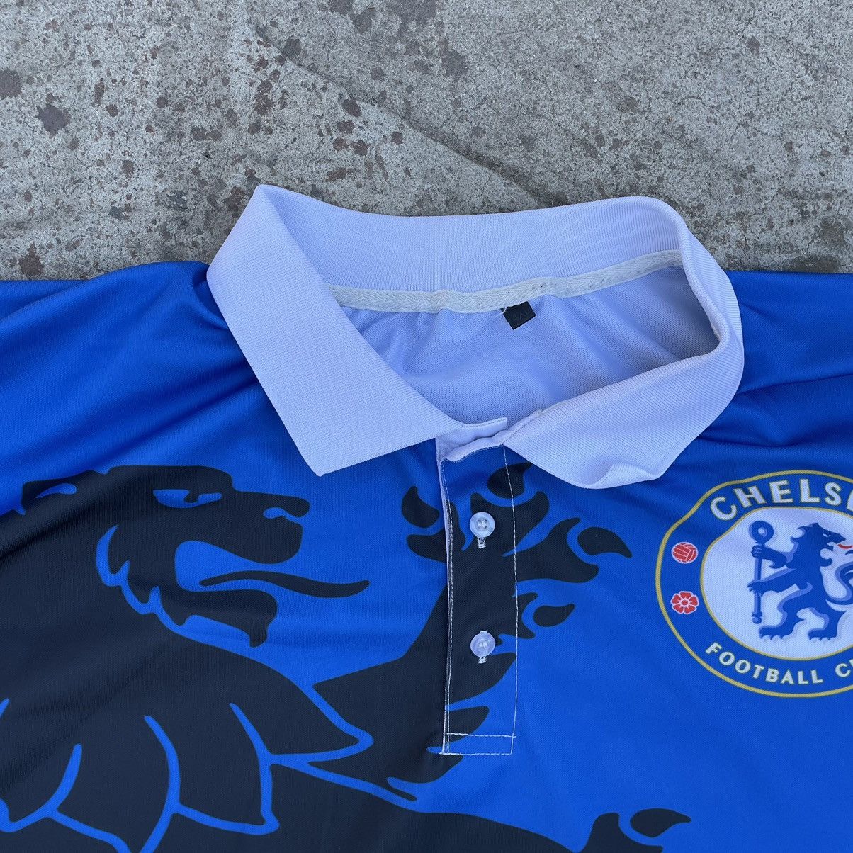 Chelsea Soccer × Vintage Vintage Chelsea Polo T-shirts Overprint Y2K 90s Football Size US XXL / EU 58 / 5 - 5 Thumbnail
