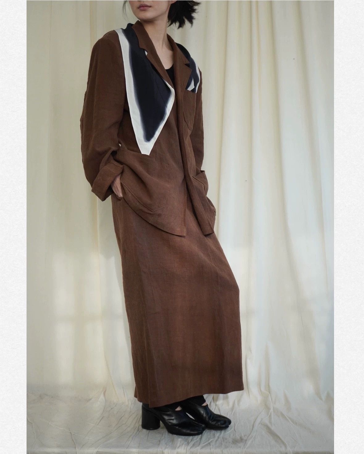 Y's Y's 1991ss Tea Linen Suit M Size XS / US 0-2 / IT 36-38 - 1 Thumbnail