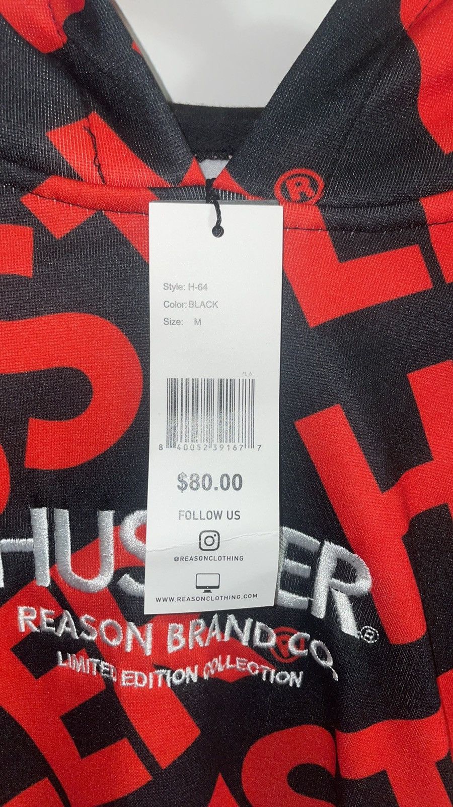 Reason Reason Red & Black Hustler Hoodie Size US M / EU 48-50 / 2 - 5 Thumbnail