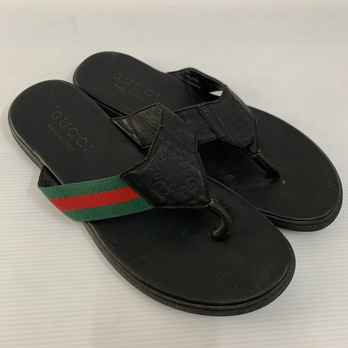 Gucci Gucci Leather Black Sandals Size US 8 / EU 41 - 2 Thumbnail