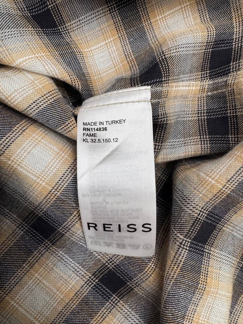 Reiss Reiss Men Check Shirt Beige Black Size M Size US M / EU 48-50 / 2 - 6 Thumbnail