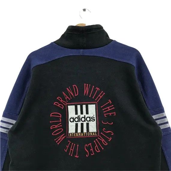 Adidas Vtg 90’ ADIDAS ORIGINALS 3 Stripes Sweatshirt Sweater Size L / US 10 / IT 46 - 3 Thumbnail